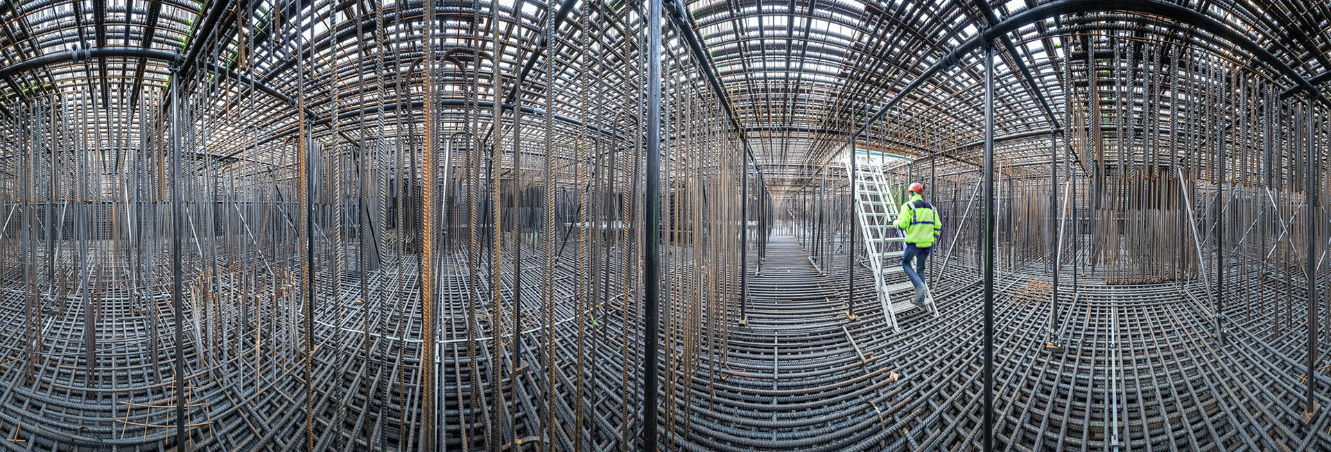 Fotodokumentation vom Bau des ONE für CA Immo / Bodenplatte