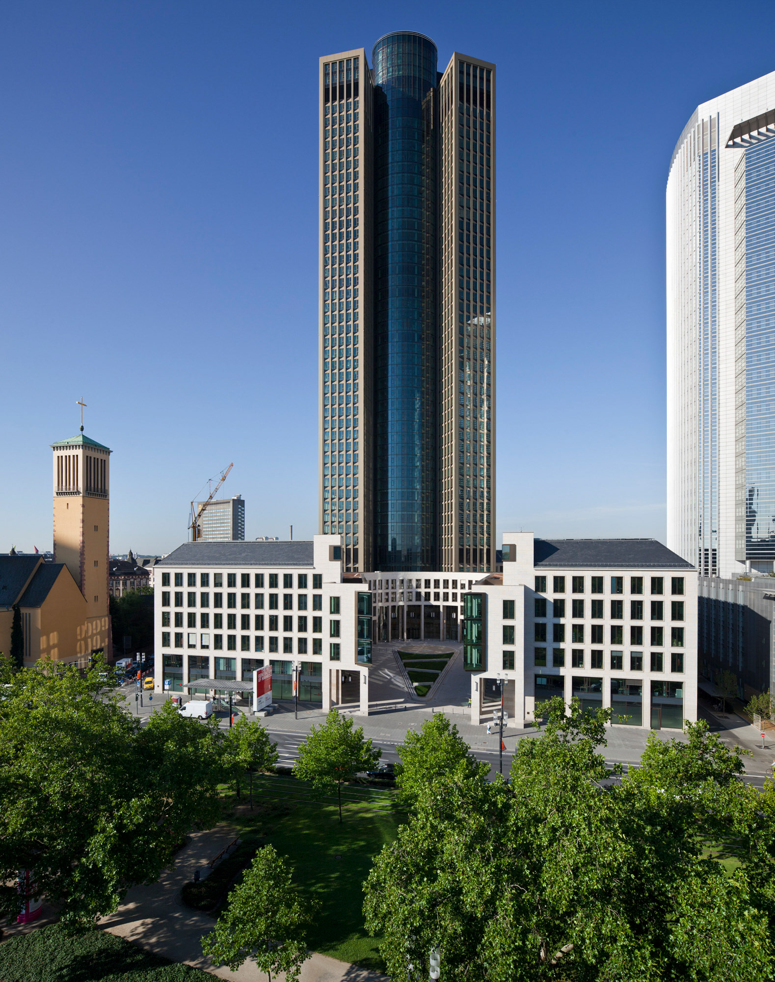 Fotodokumentation vom Bau des Tower 185 für CA Immo