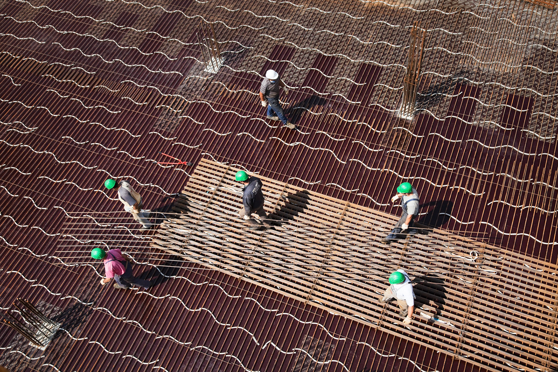 Fotodokumentation vom Bau des Tower 185 für CA Immo