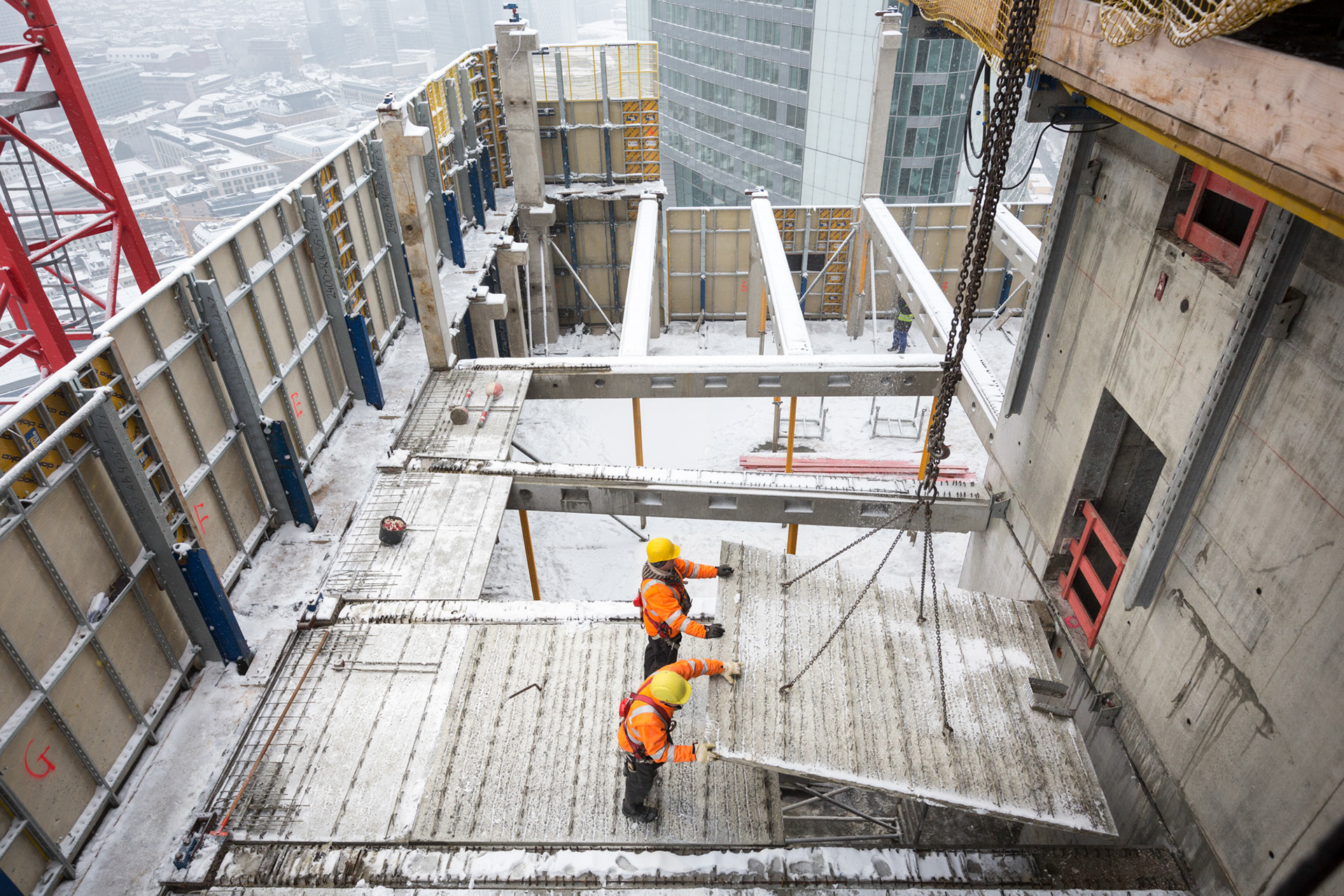 Fotodokumentation vom Bau des TaunusTurms für Tishman Speyer