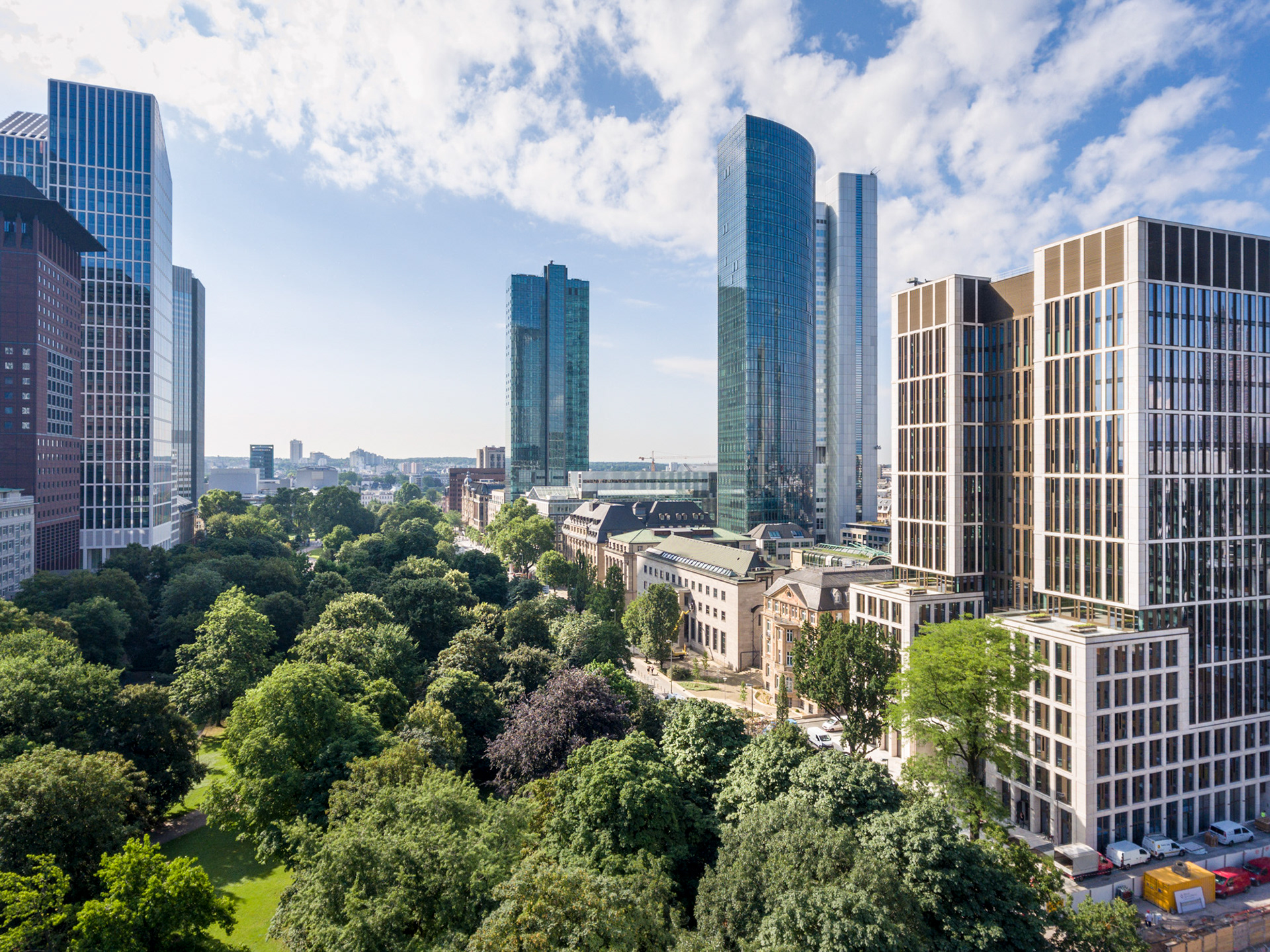 Fotodokumentation vom Bau des Hochhauses Taunusanlage 8 in Frankfurt am Main für Credit Suisse