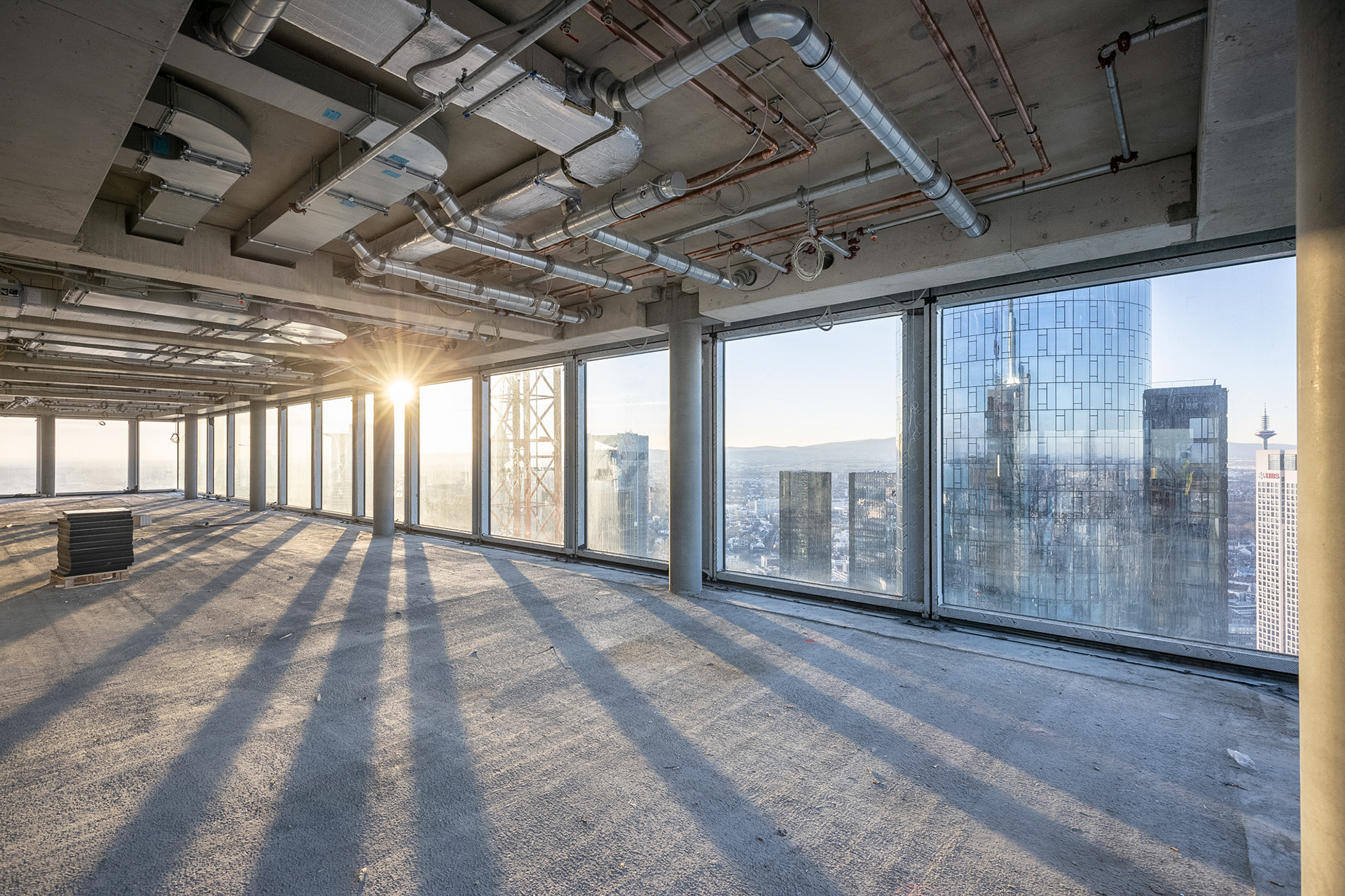 Fotodokumentation vom Bau des OmniTurms für Tishman Speyer