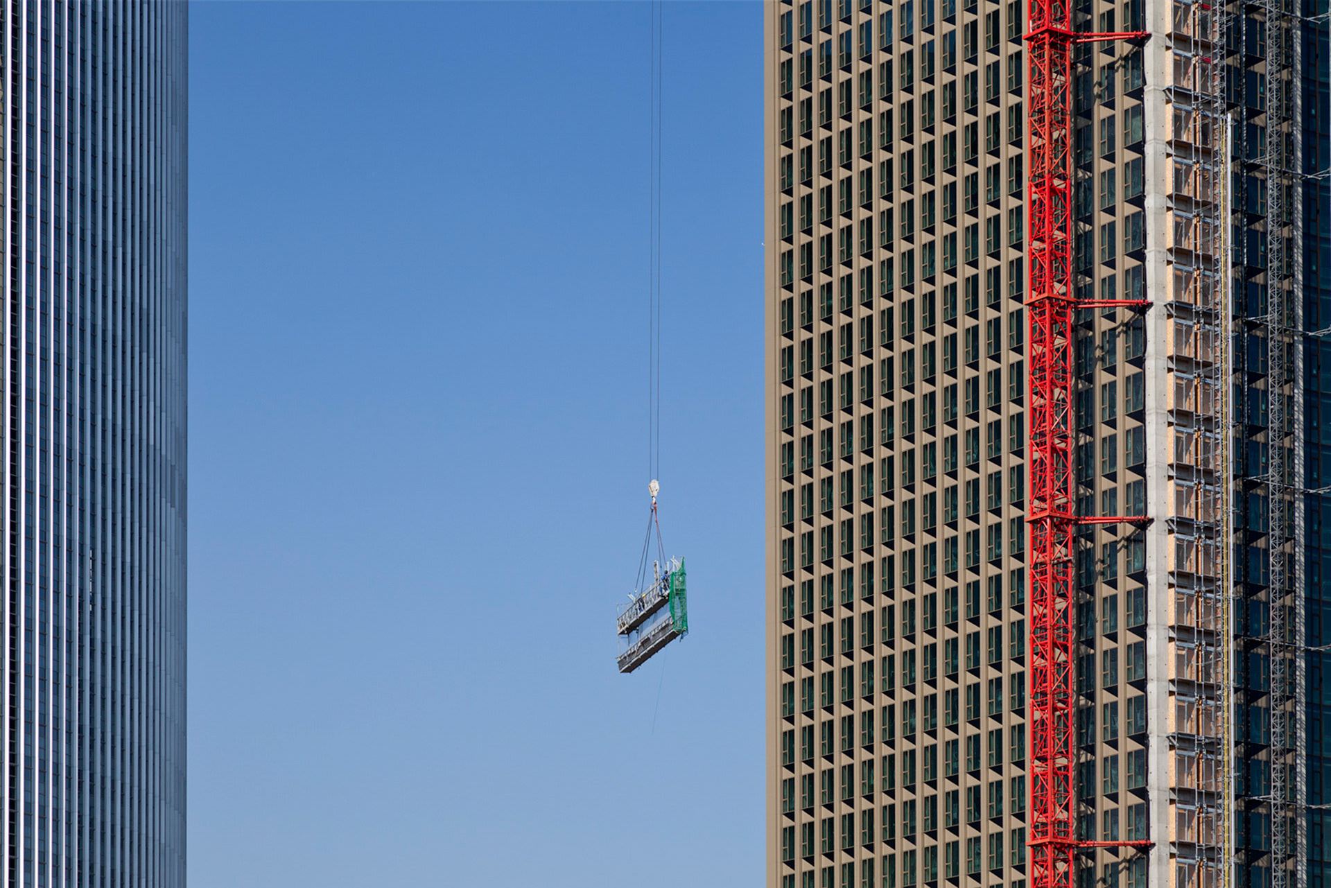 Fotodokumentation vom Bau des Tower 185 für CA Immo