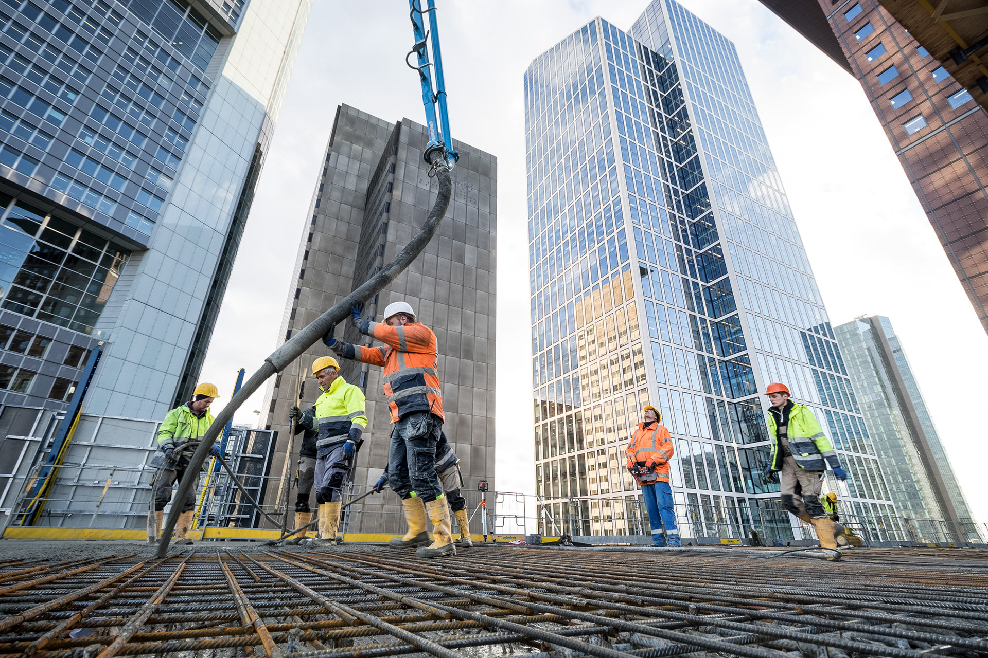 Fotodokumentation vom Bau des OmniTurms für Tishman Speyer