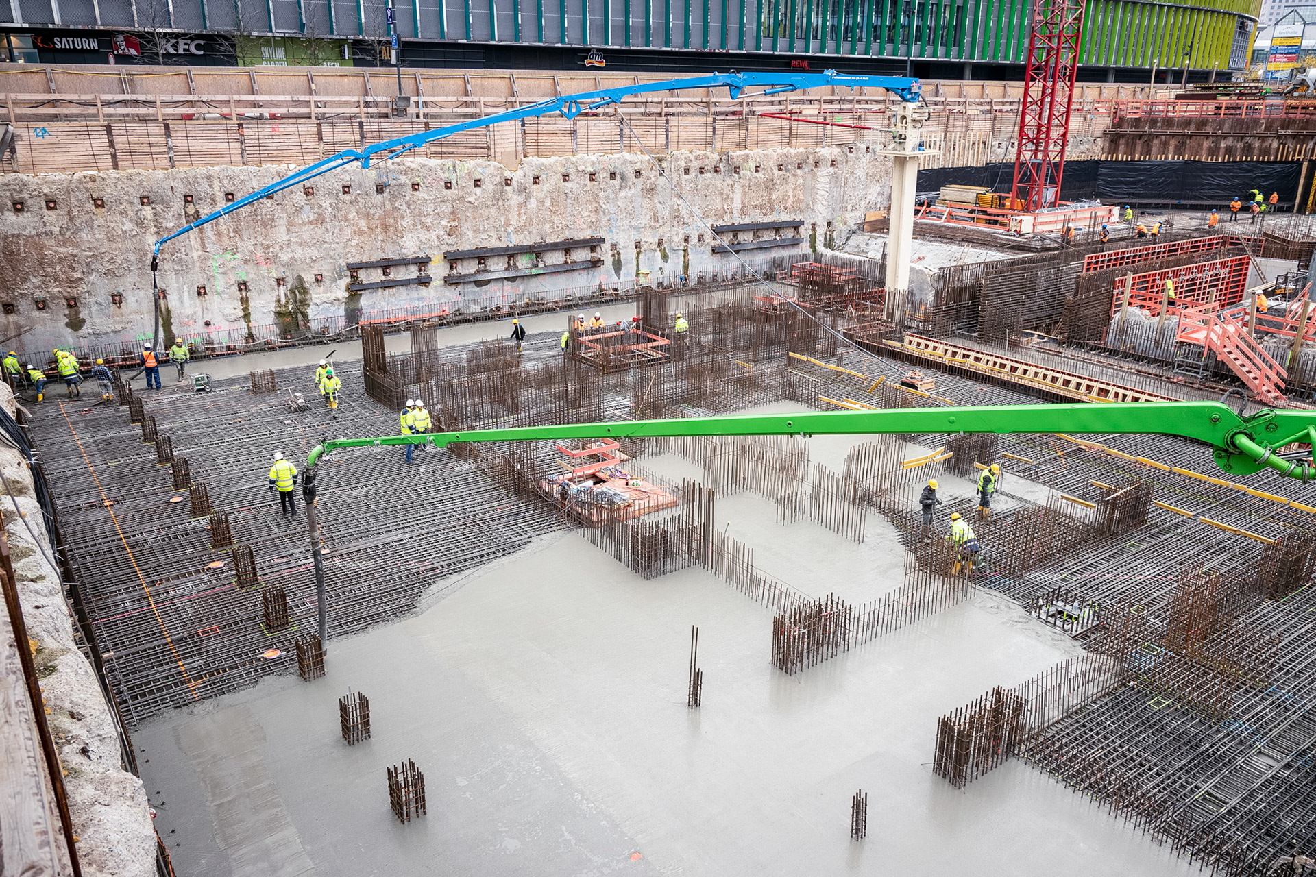 Fotodokumentation vom Bau des ONE für CA Immo