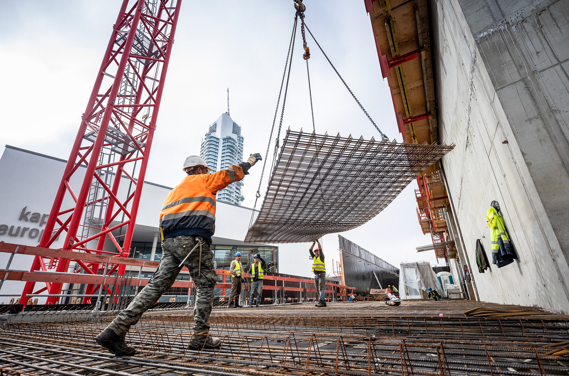 Fotodokumentation vom Bau des ONE für CA Immo