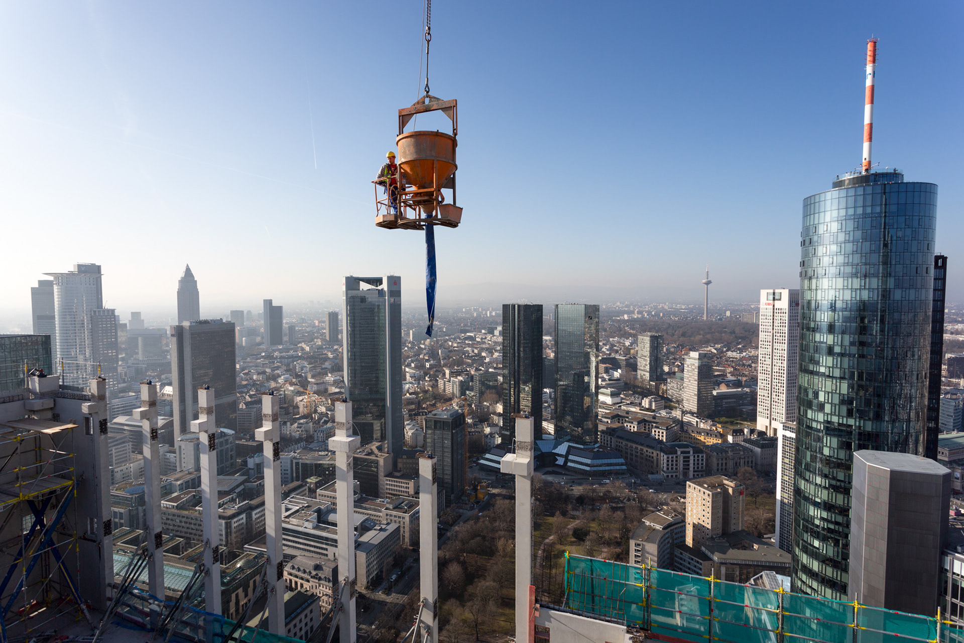 Fotodokumentation vom Bau des TaunusTurms für Tishman Speyer
