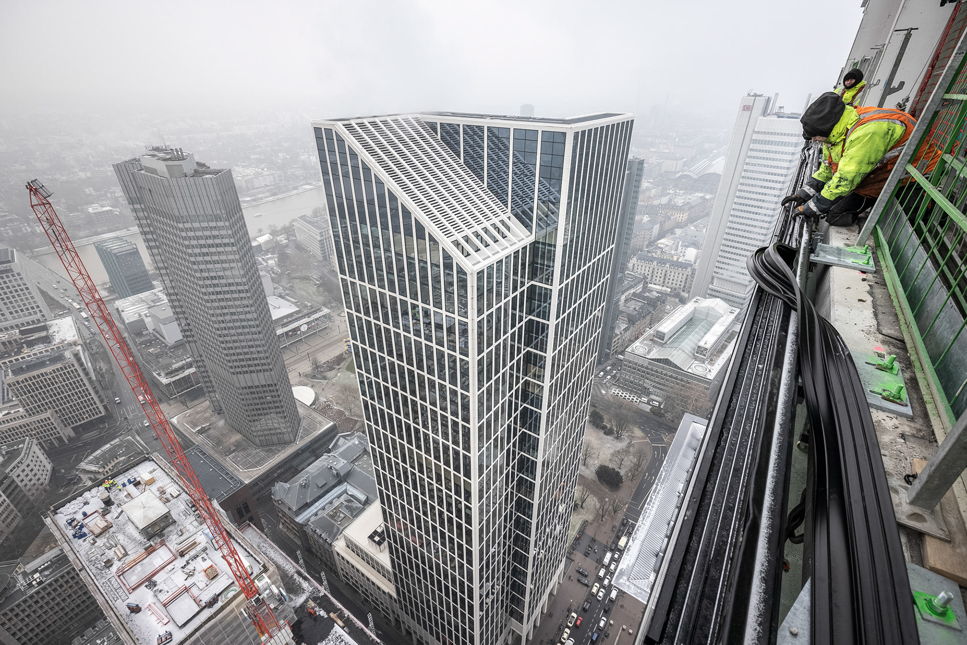 Fotodokumentation vom Bau des OmniTurms für Tishman Speyer