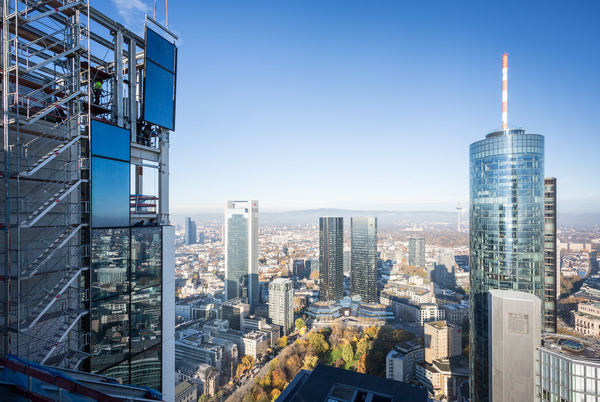Fotodokumentation vom Bau des TaunusTurms für Tishman Speyer