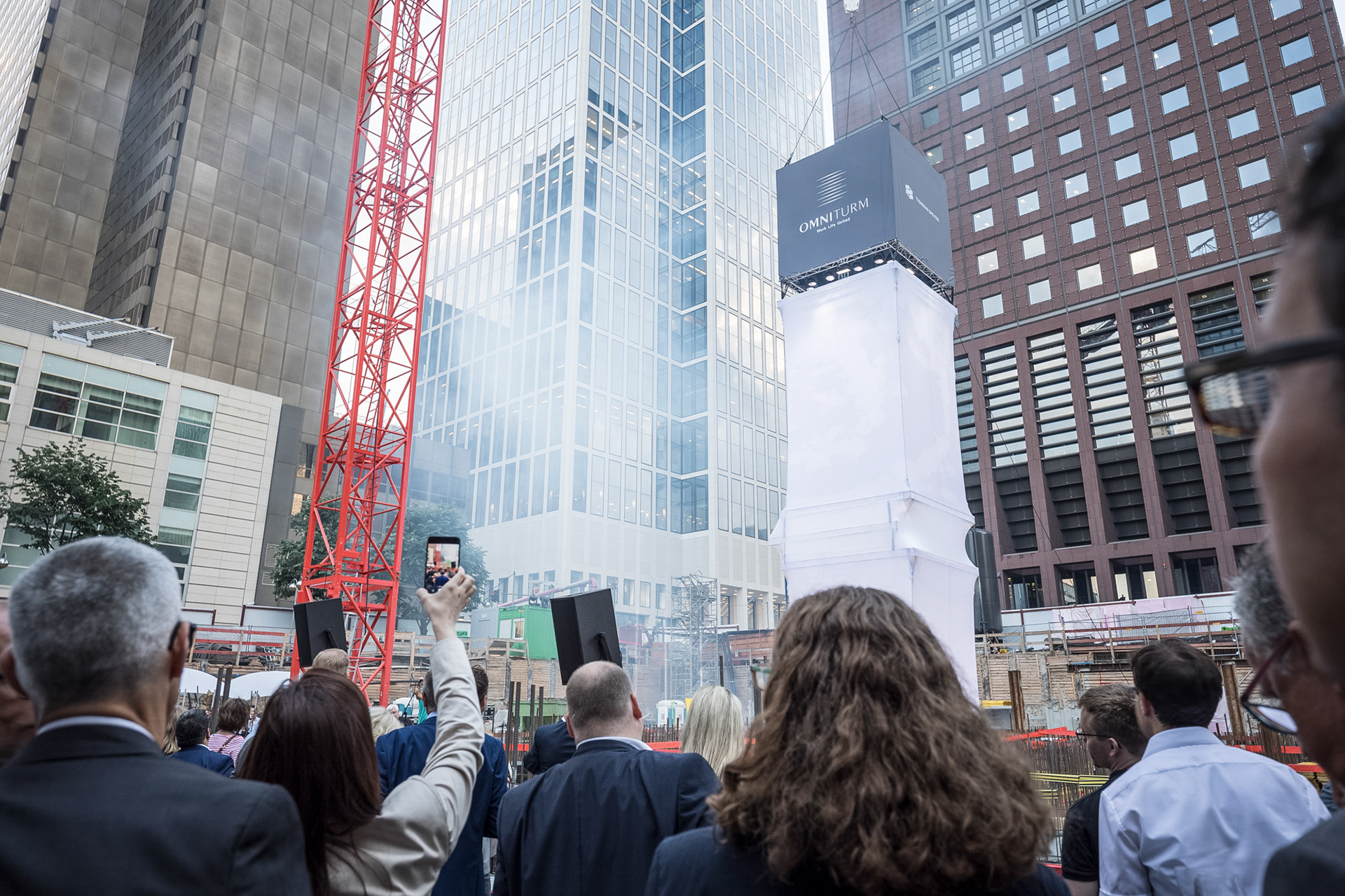 Fotodokumentation vom Bau des OmniTurms für Tishman Speyer