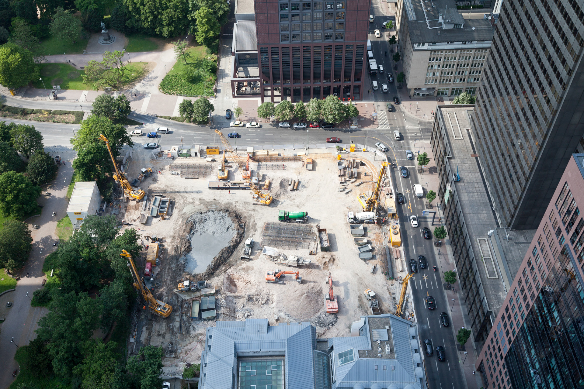 Fotodokumentation vom Bau des TaunusTurms für Tishman Speyer