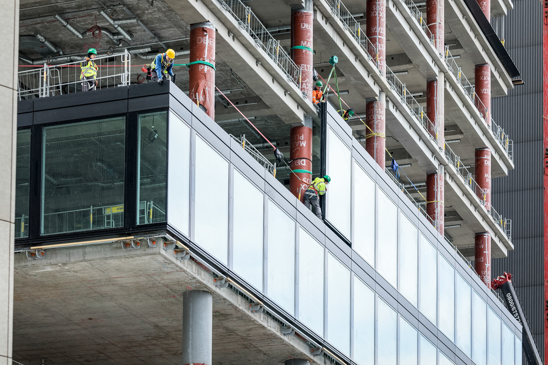 Fotodokumentation vom Bau des OmniTurms für Tishman Speyer