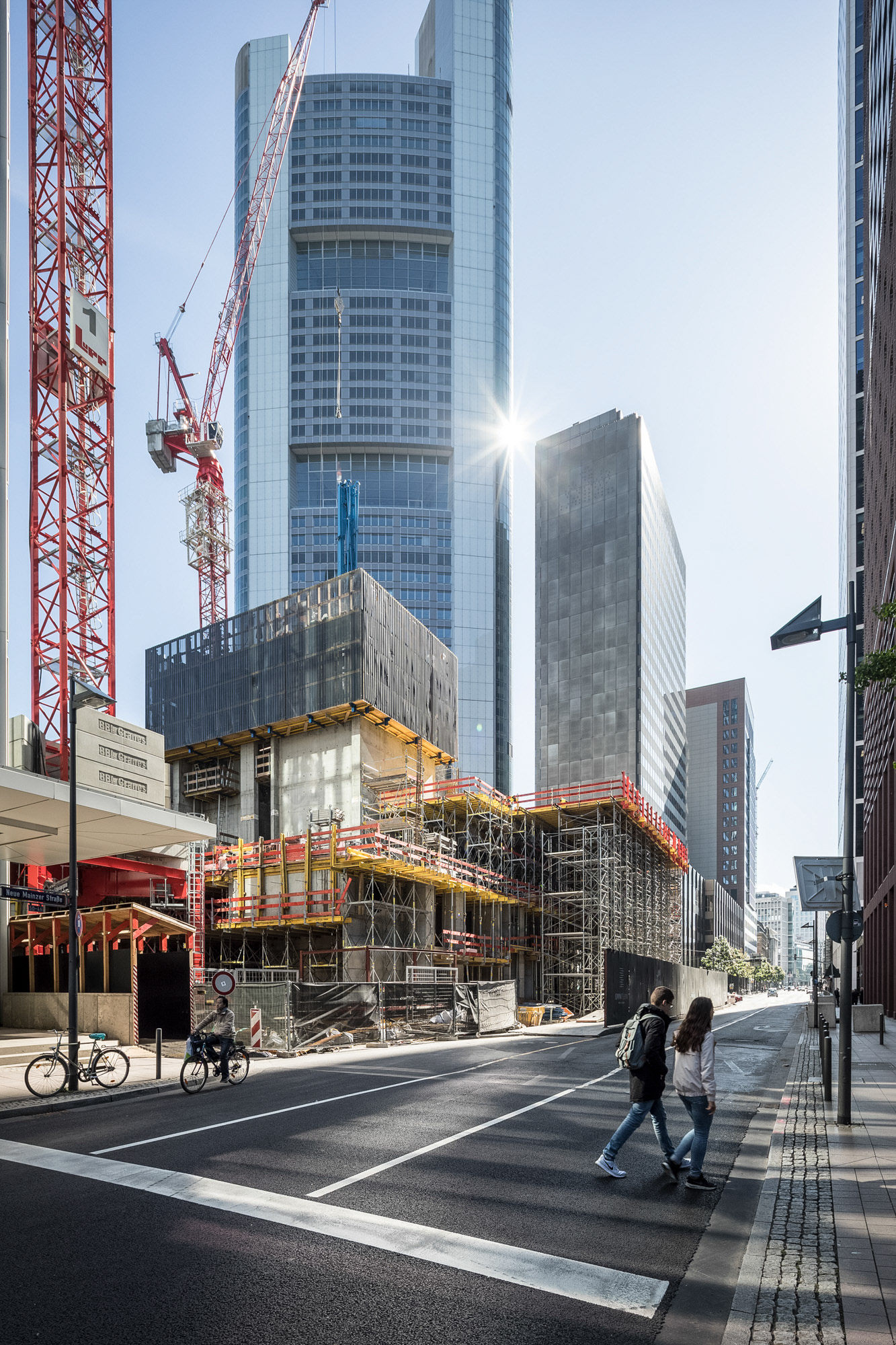 Fotodokumentation vom Bau des OmniTurms für Tishman Speyer