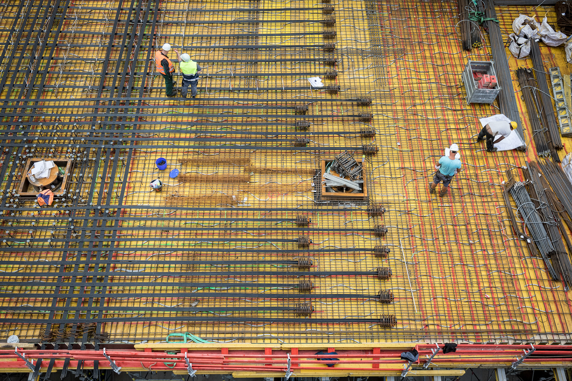 Fotodokumentation vom Bau des OmniTurms für Tishman Speyer