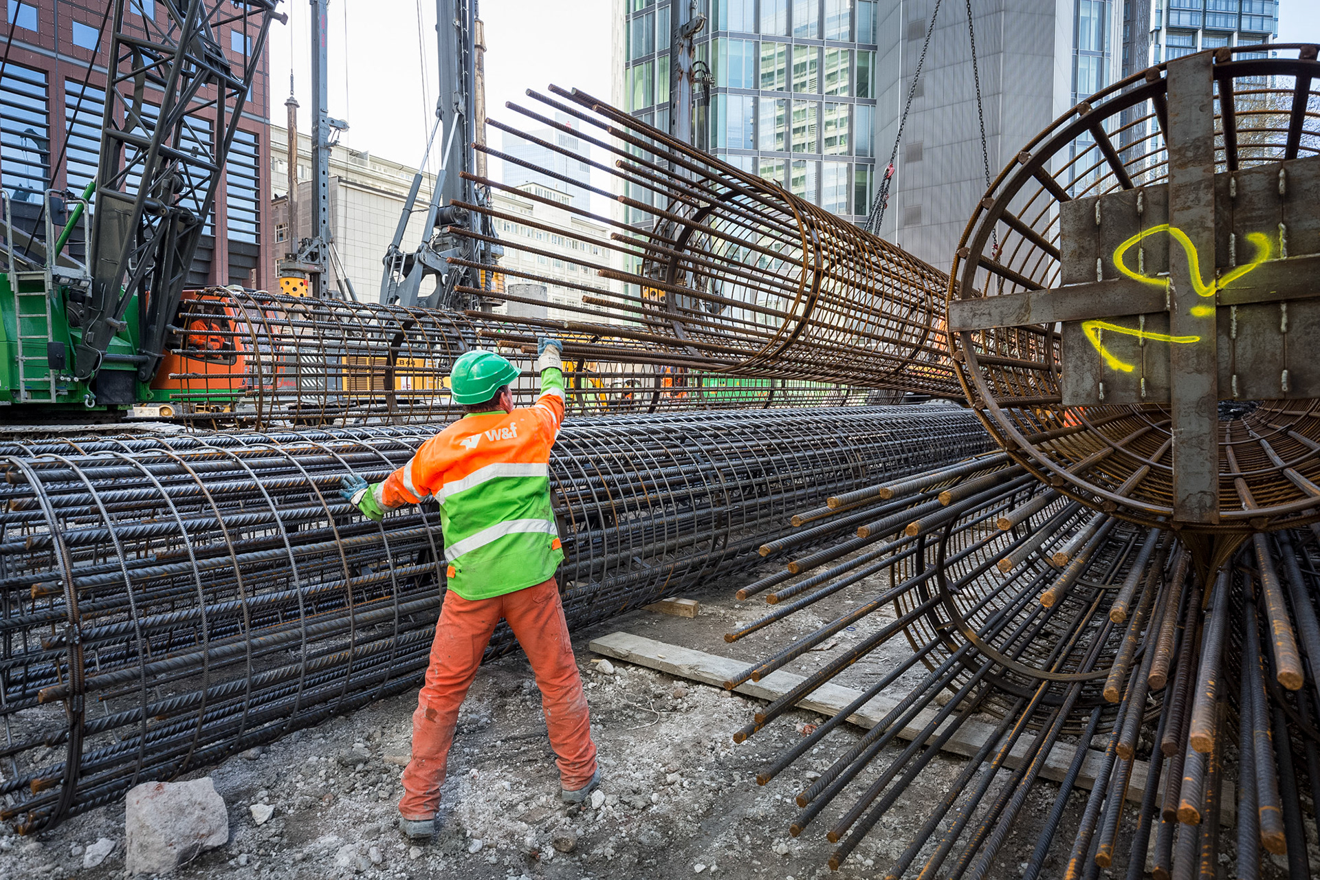 Fotodokumentation vom Bau des OmniTurms für Tishman Speyer