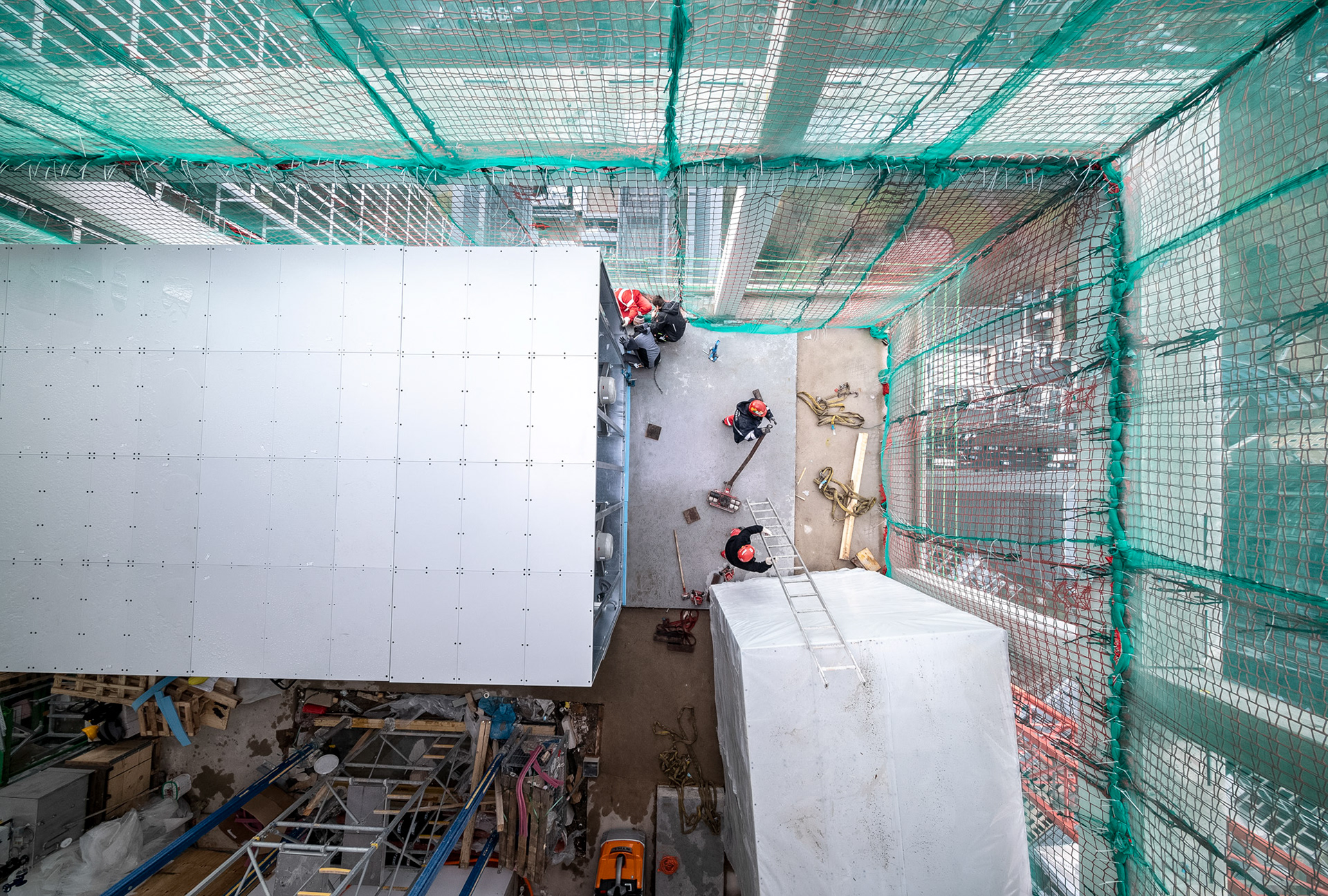 Fotodokumentation vom Bau des OmniTurms für Tishman Speyer