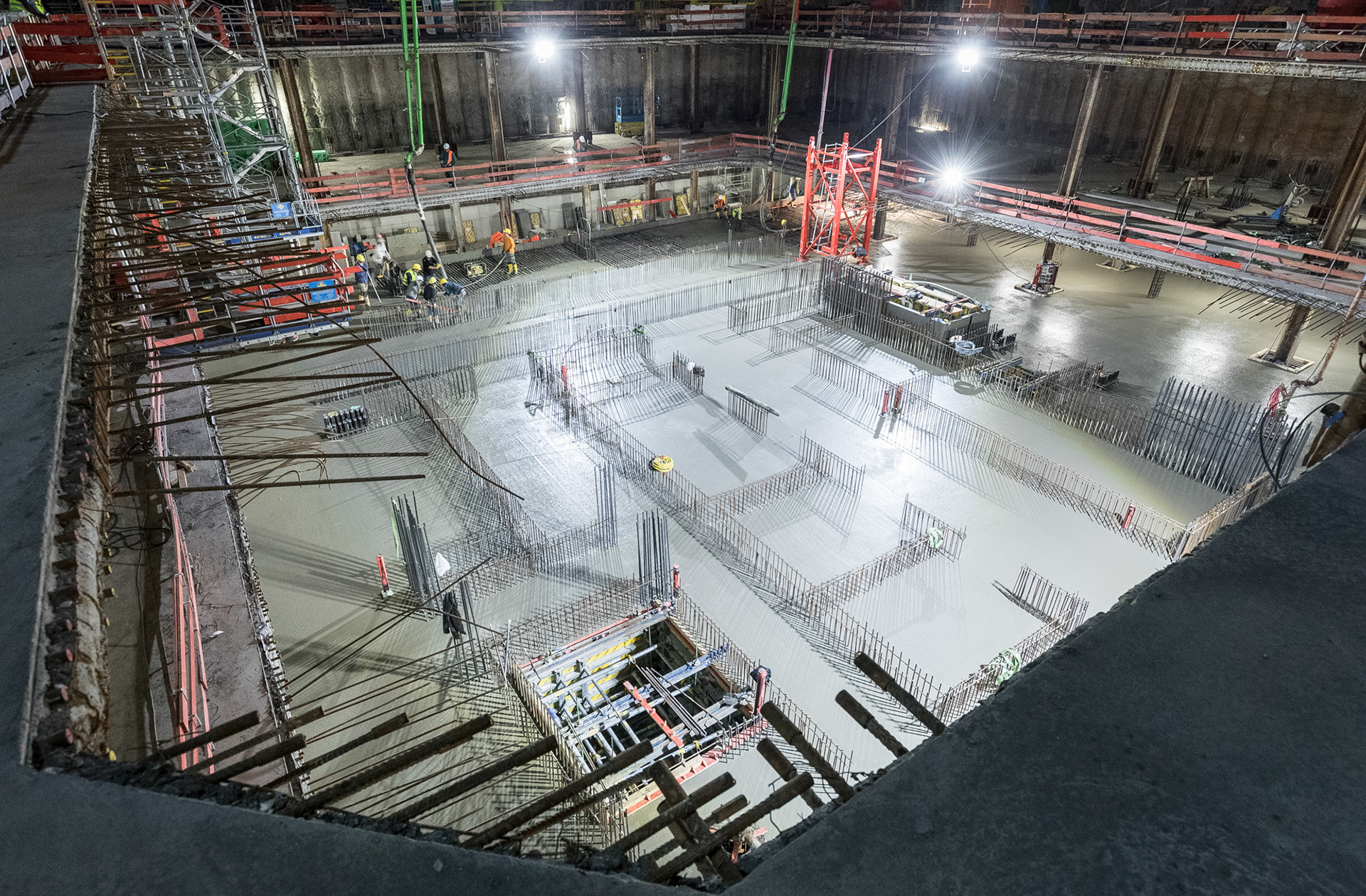 Fotodokumentation vom Bau des OmniTurms für Tishman Speyer