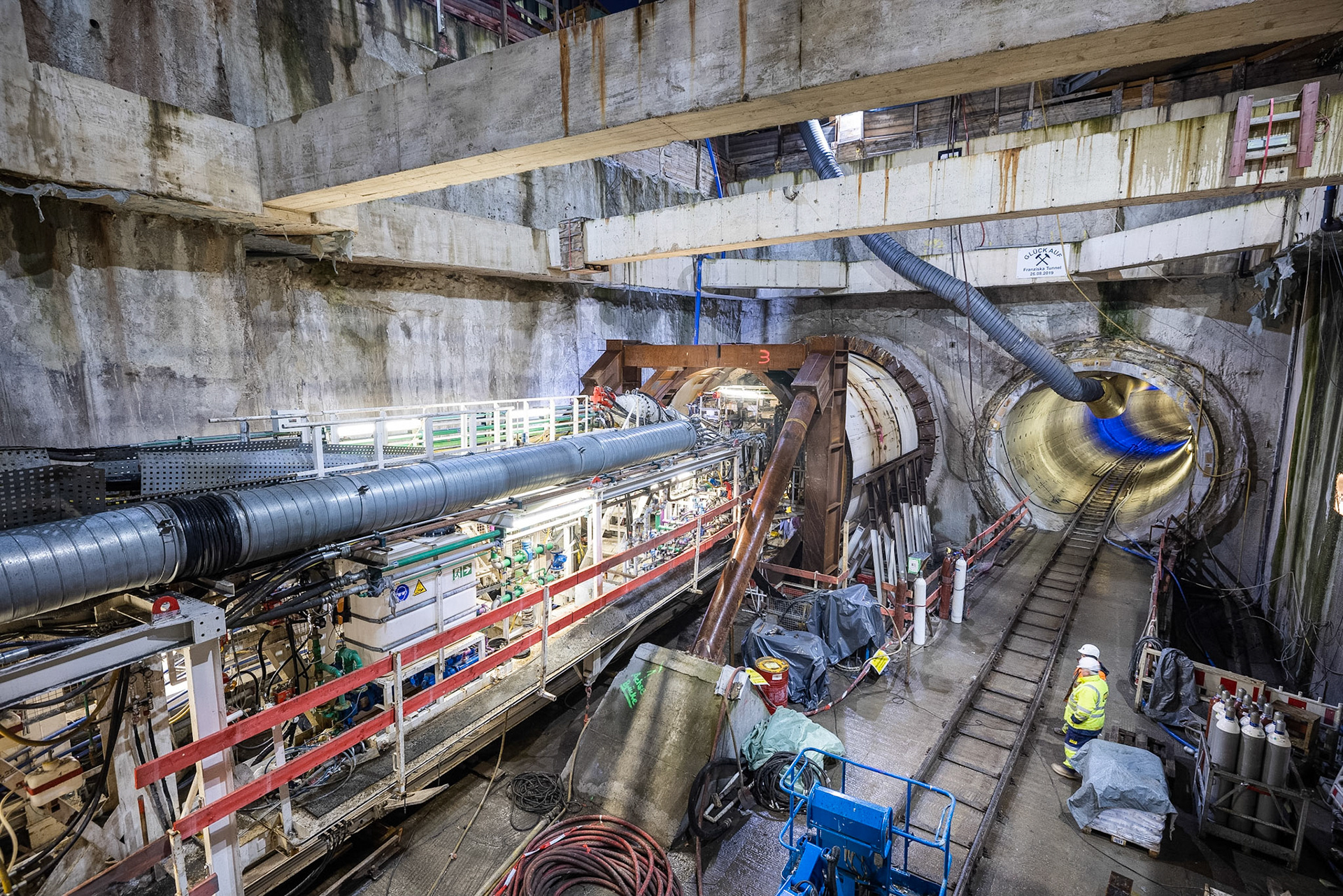 Fotodokumentation der Verlängerung der U5 in Frankfurt für die Stadtbahn Europaviertel Projektgesellschaft mbH