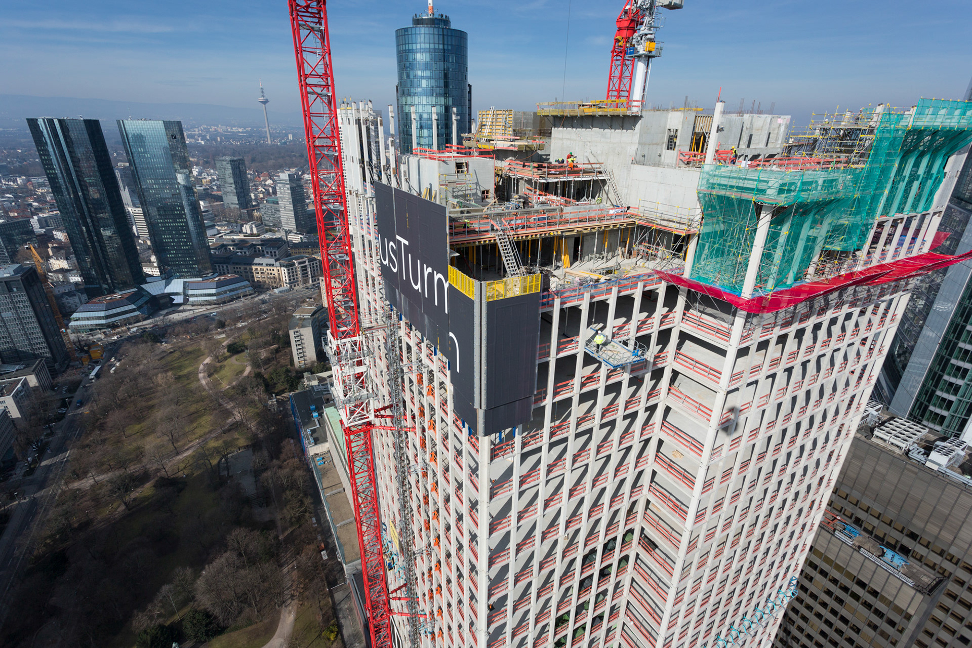 Fotodokumentation vom Bau des TaunusTurms für Tishman Speyer