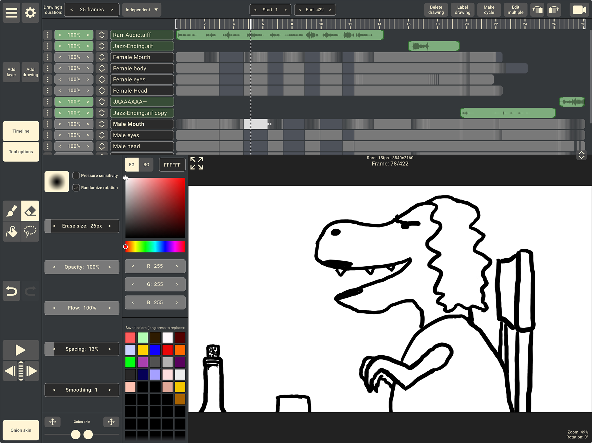 The RoughAnimator work window.