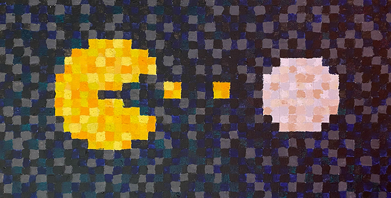 "Pac-Mosaic" - 12" x 17" acrylic on canvas