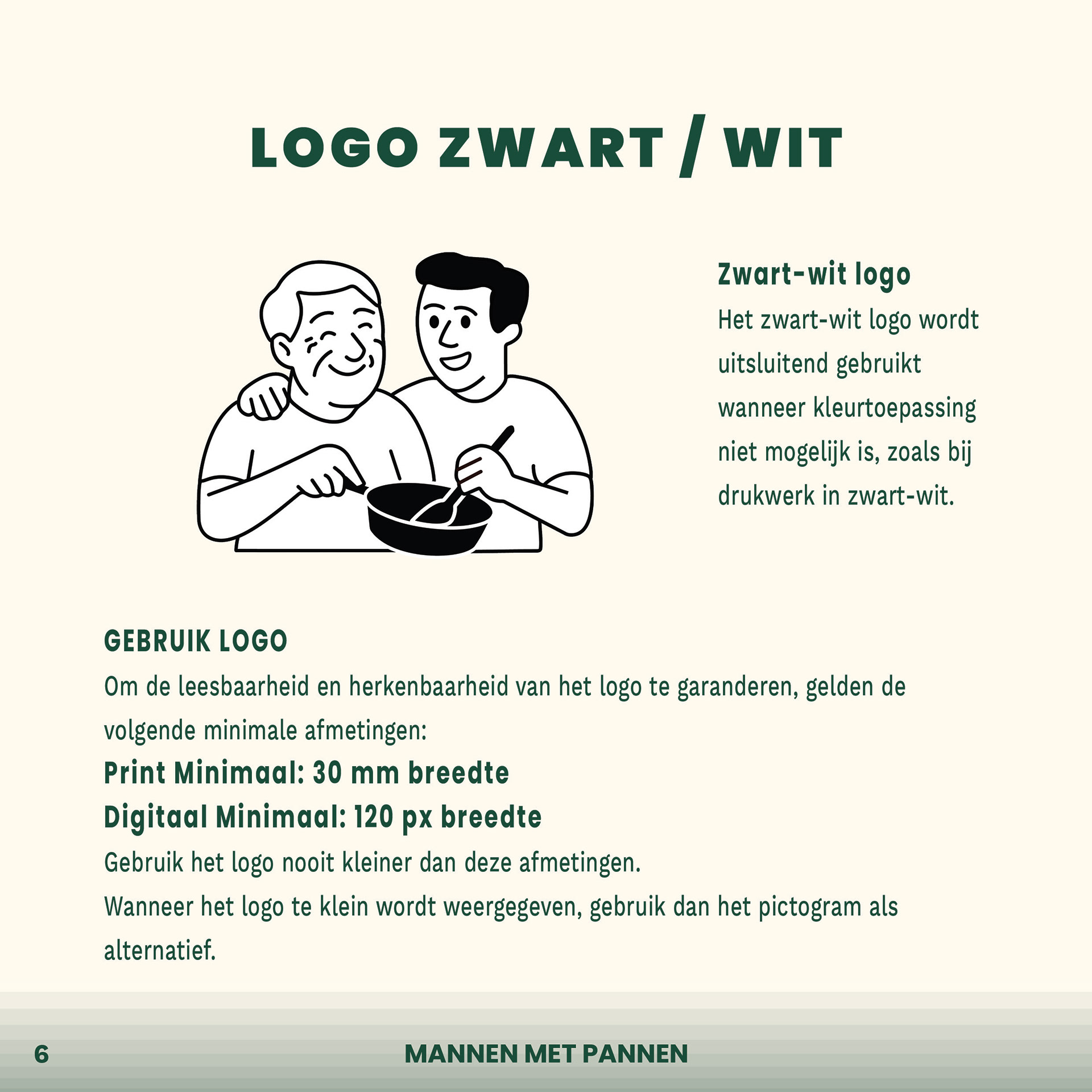 Bestaand logo van Mannen met Pannen opnieuw gevectoriseerd