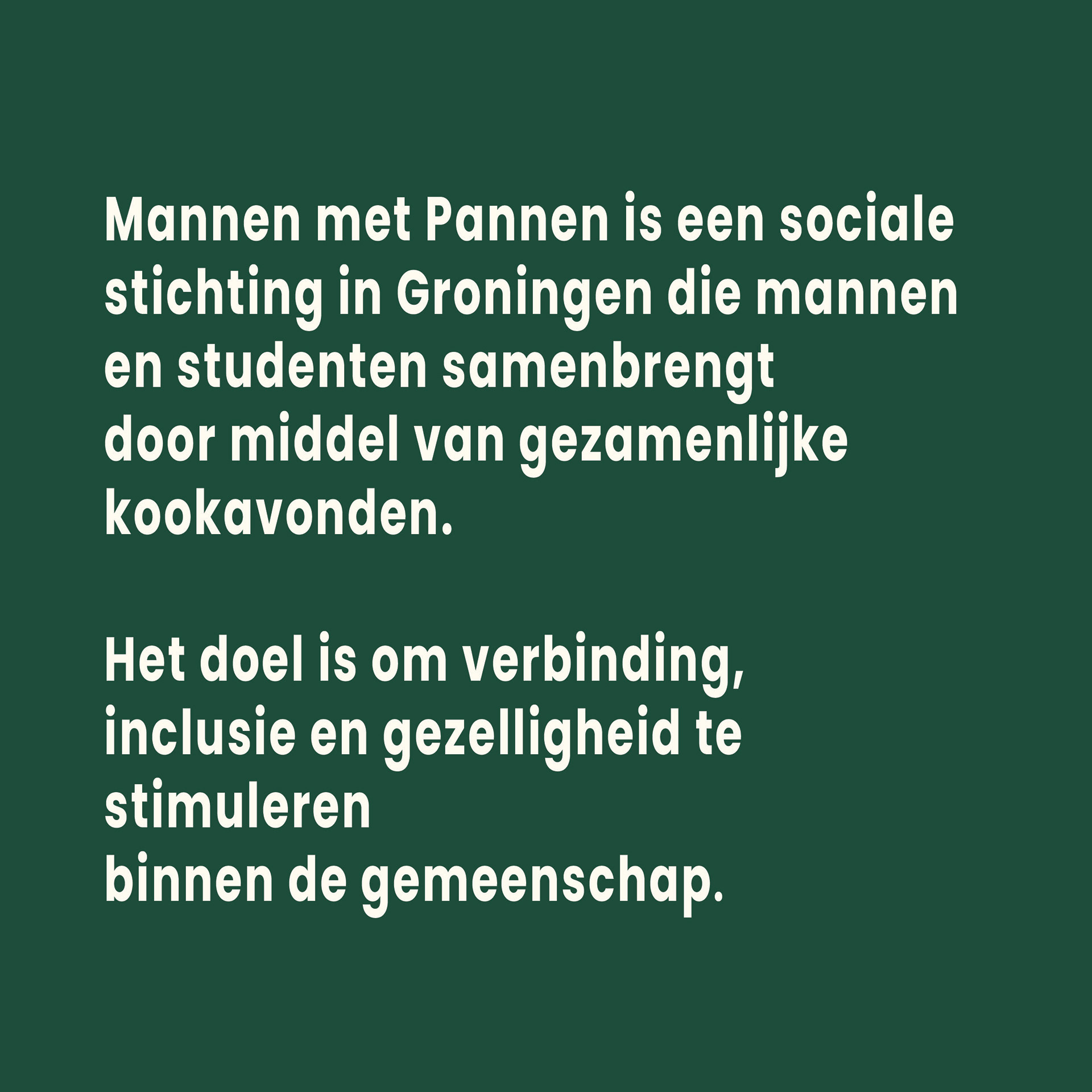 Visuele identiteit voor Mannen met Pannen