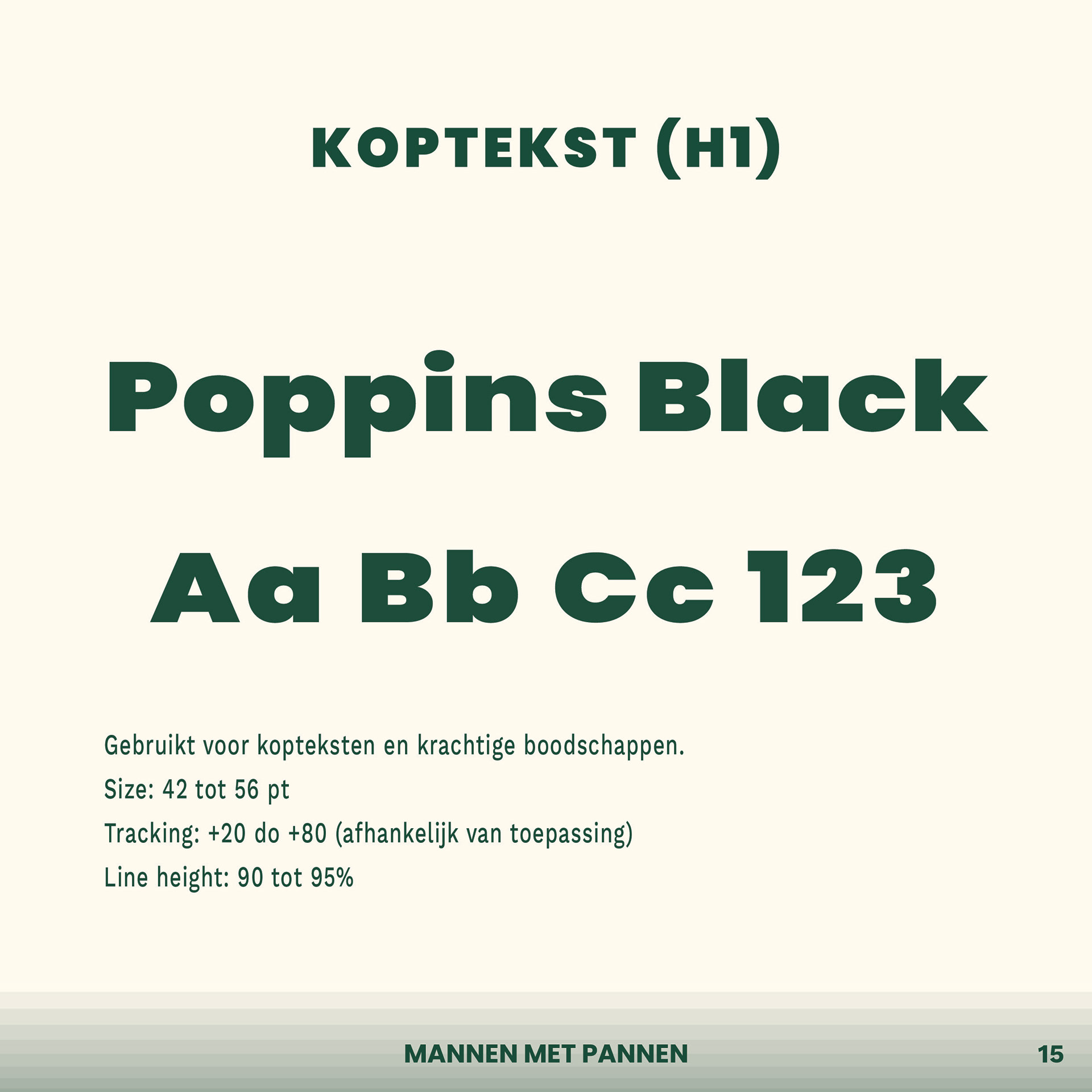 Typografisch systeem voor Mannen met Pannen
