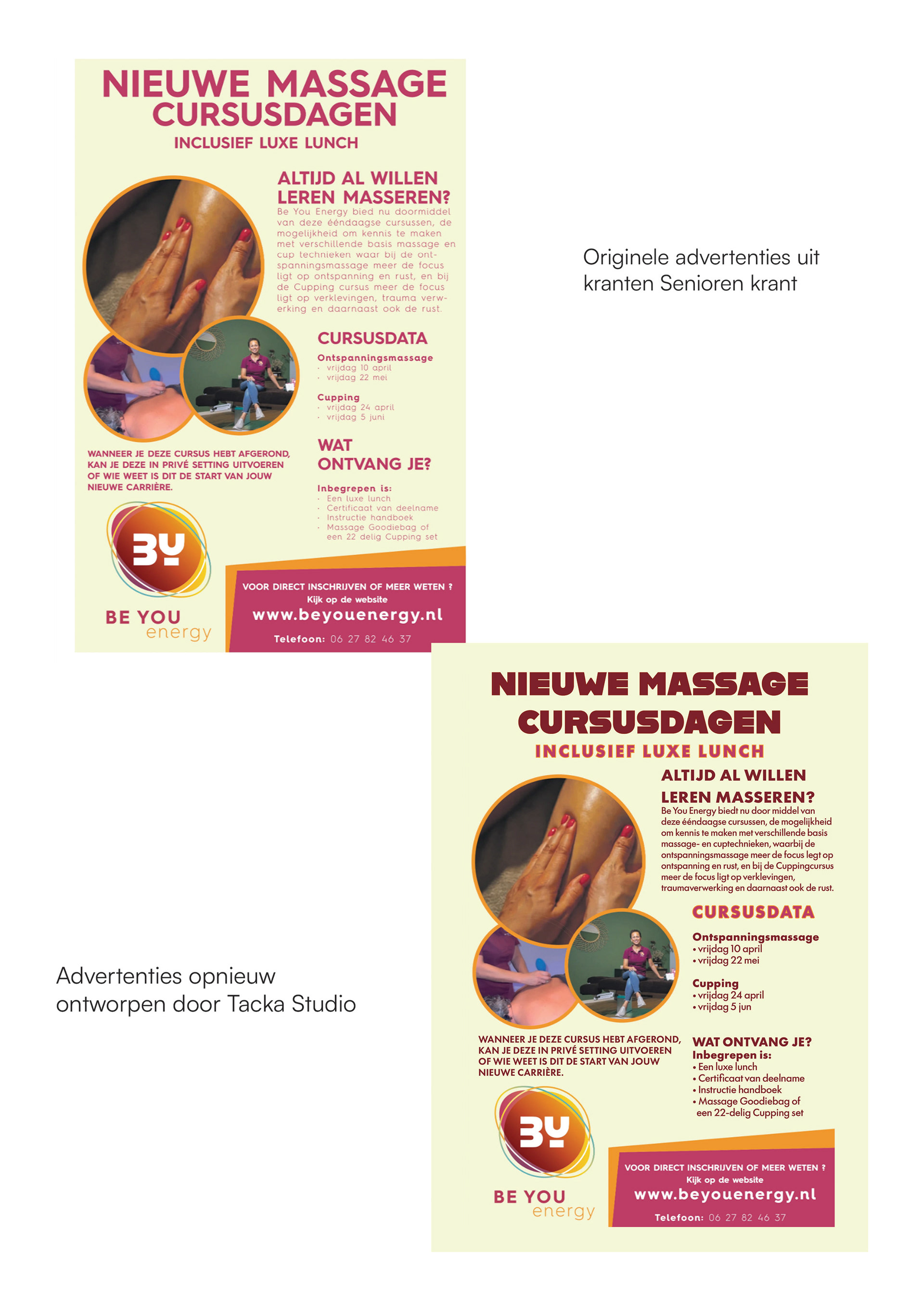 Conceptueel herontwerp campagneposter voor actieve 50-plussers