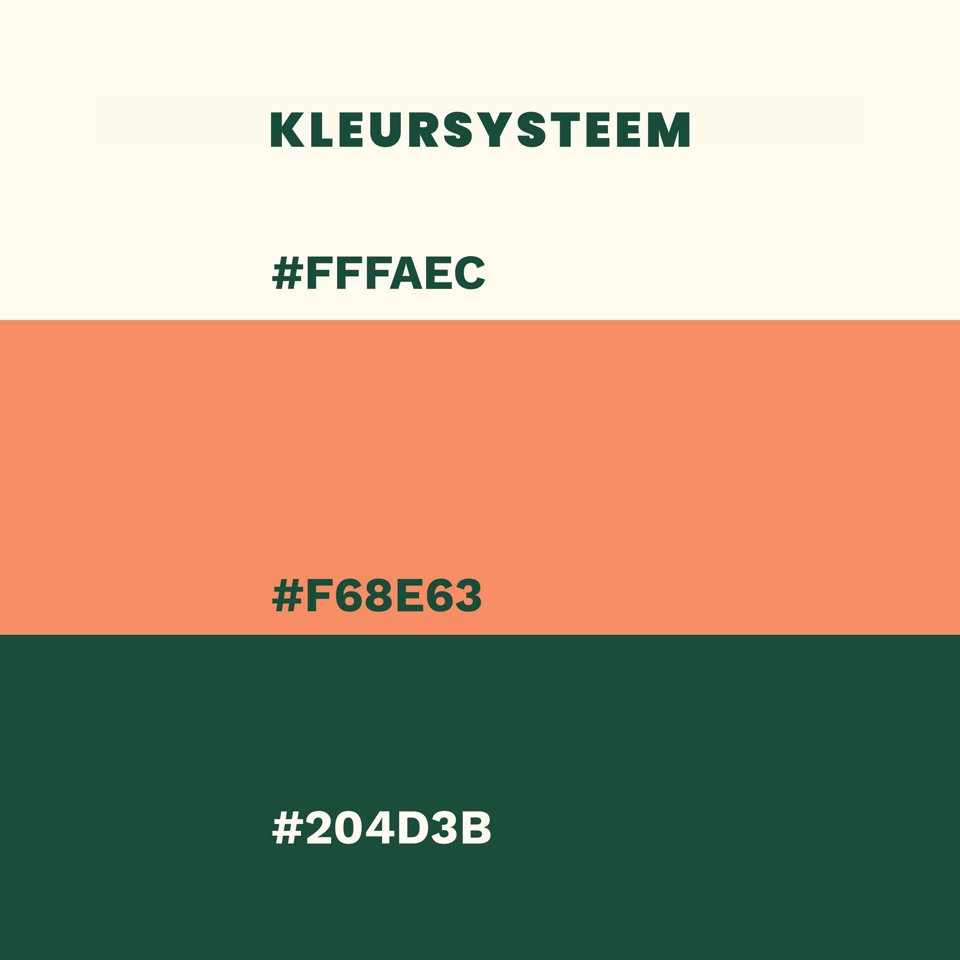 Kleurenpalet voor de visuele identiteit van Mannen met Pannen