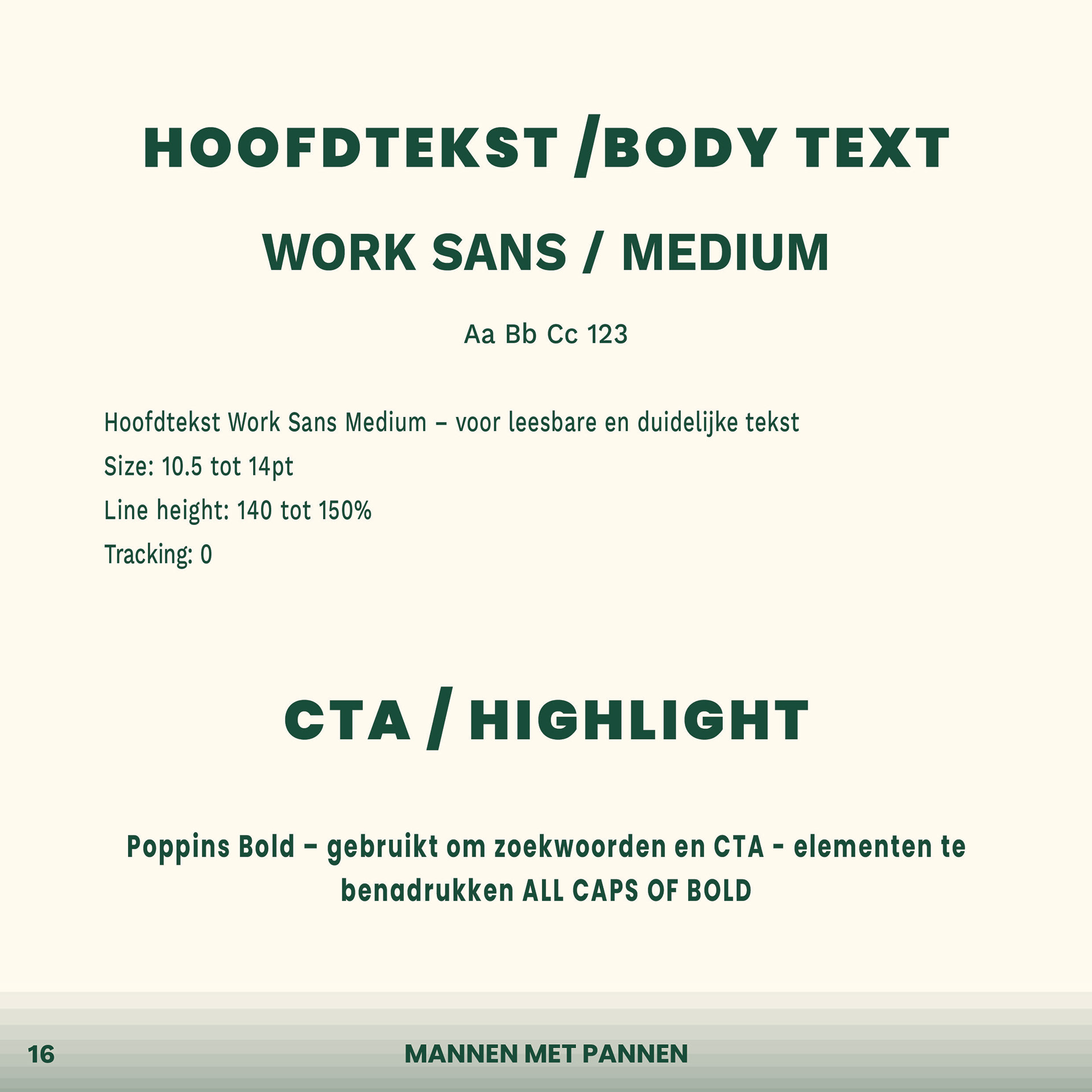 Typografisch systeem voor Mannen met Pannen