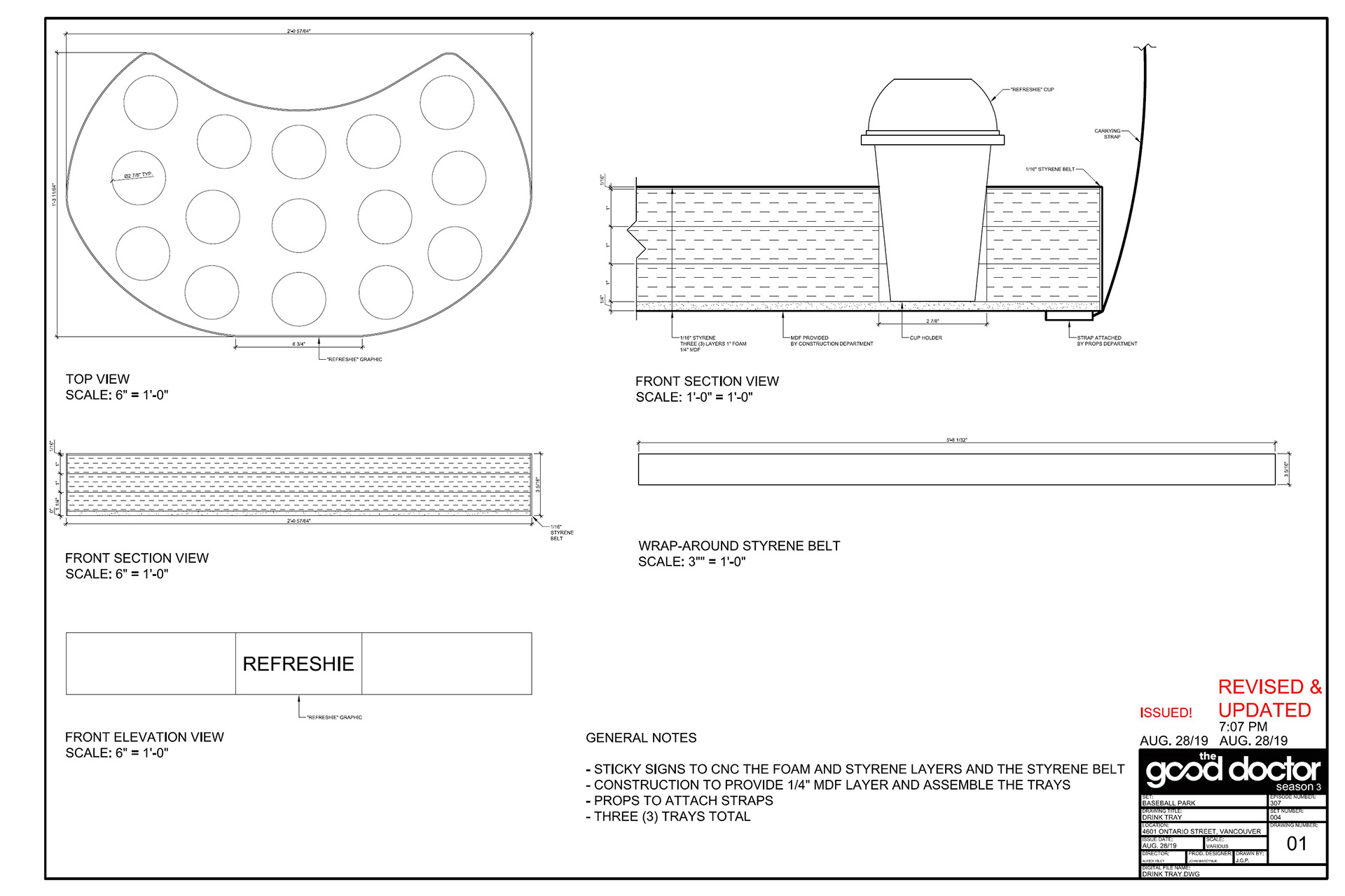 Vendor drink tray.