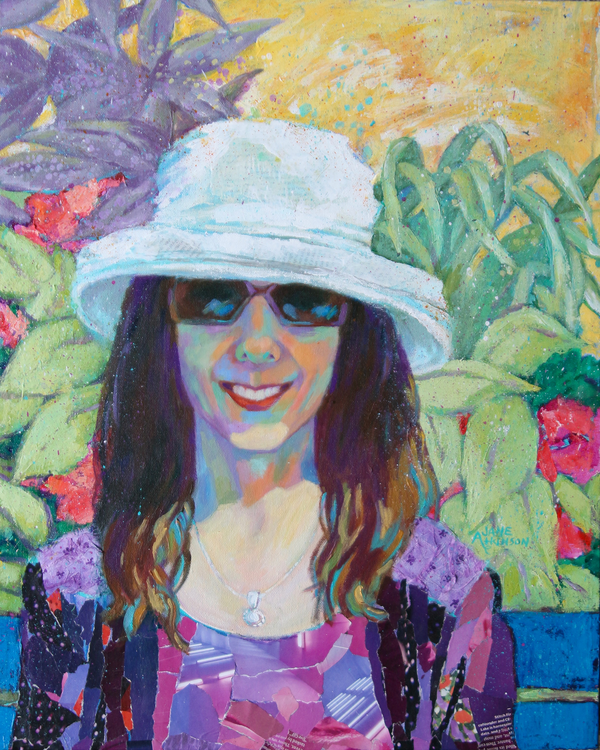 Summer Shades, 16" x 20", Mixed Media on Canvas, $550.00