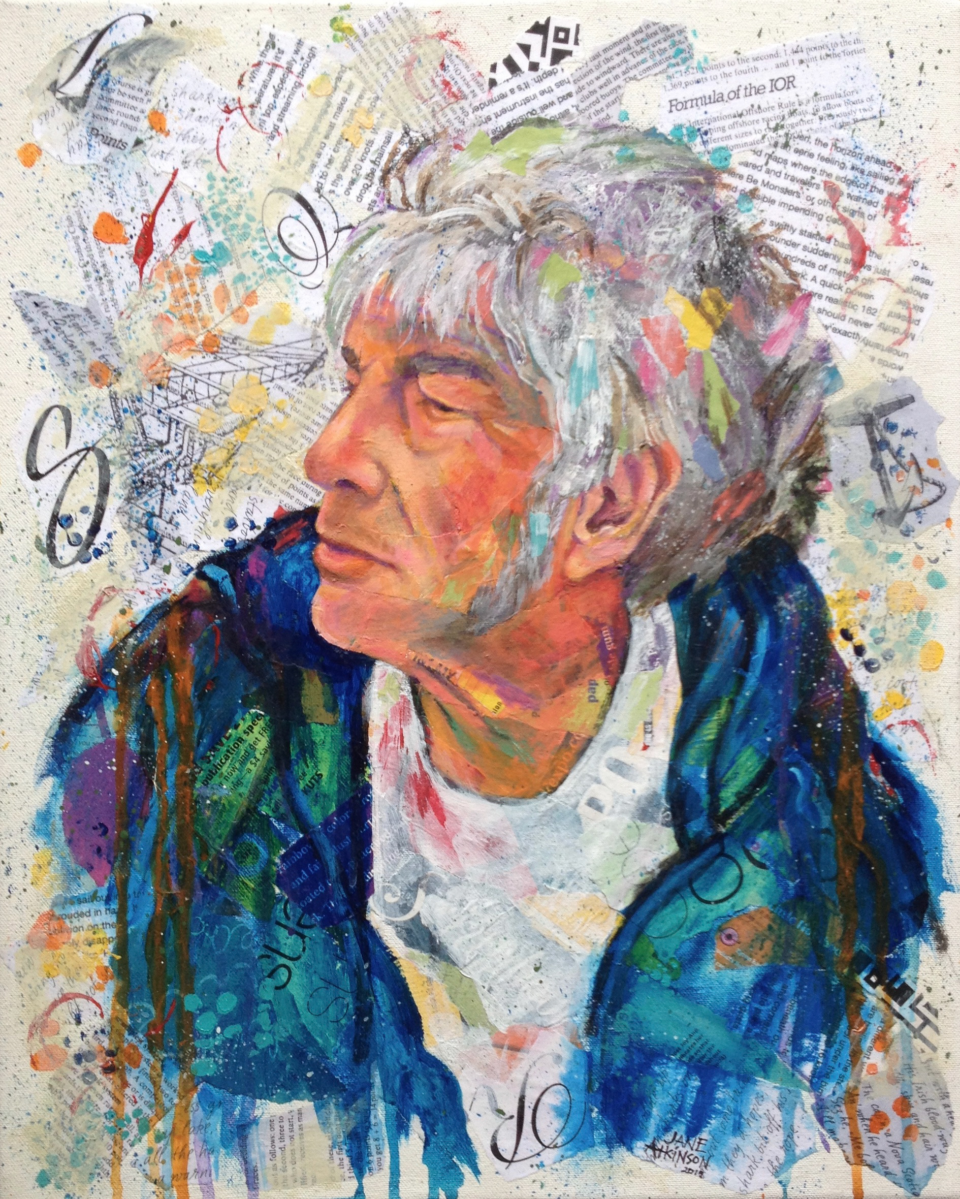 The Sailor, 16" x 20", Mixed Media on Canvas, $550.00
