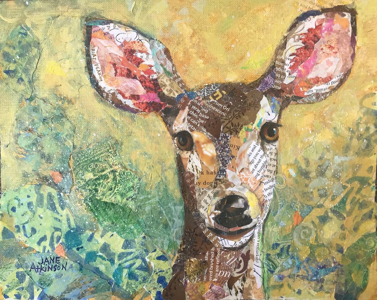 Sunshine Deer, 8"d x 10"w, Mixed Media on Canson Artist Paper, $225.00