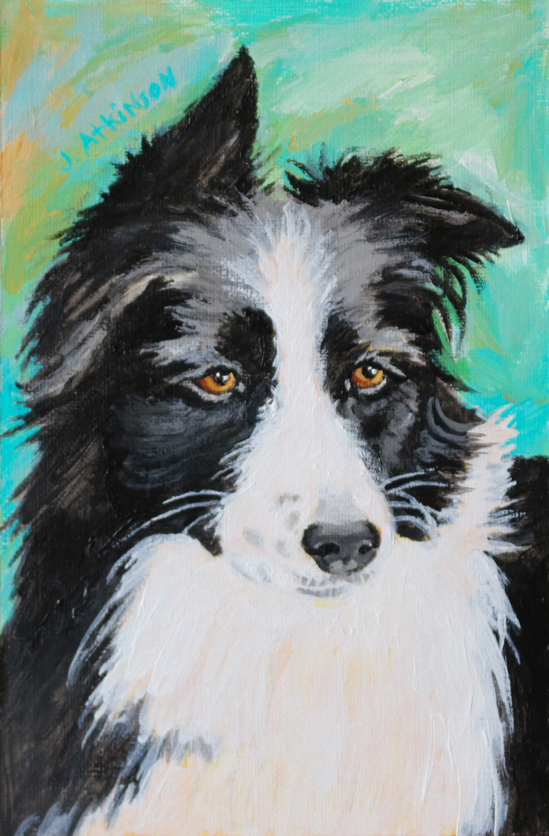 COMMISSION: Kaly, 4" x 6", Pastel on Paper