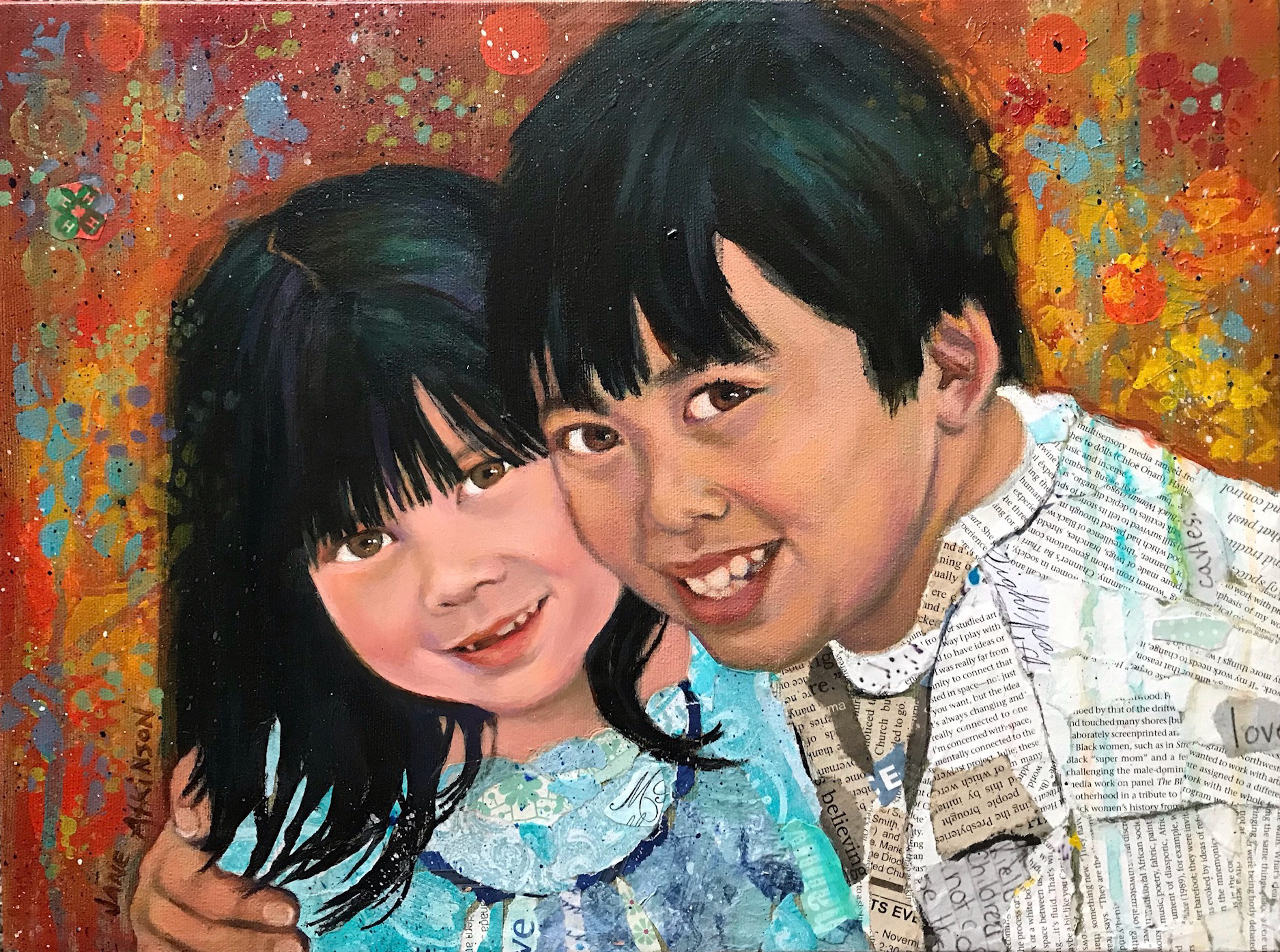 Commissioned: Cherished, 12" x 16", Mixed media on Canvas