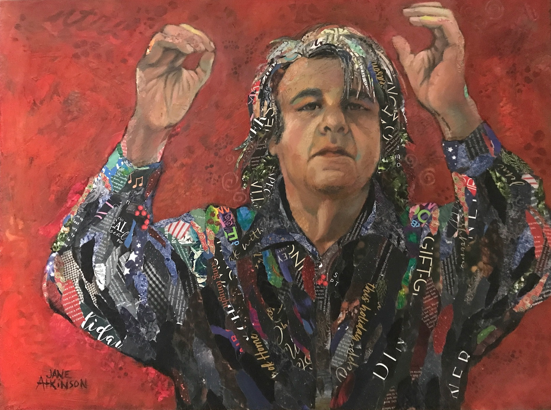 SOLD: Maestro, 18" x 24", Mixed Media on Gallery Stretched Canvas