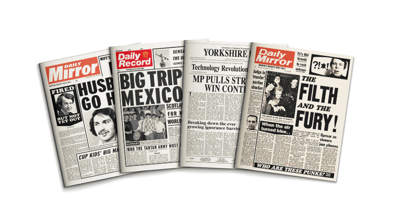 Newspapers designed for use in TV & Film
