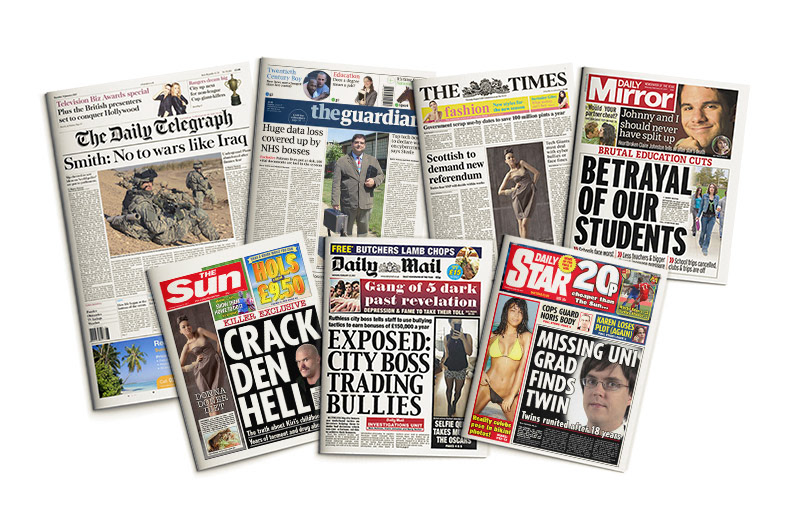 Newspapers designed for use in TV & Film