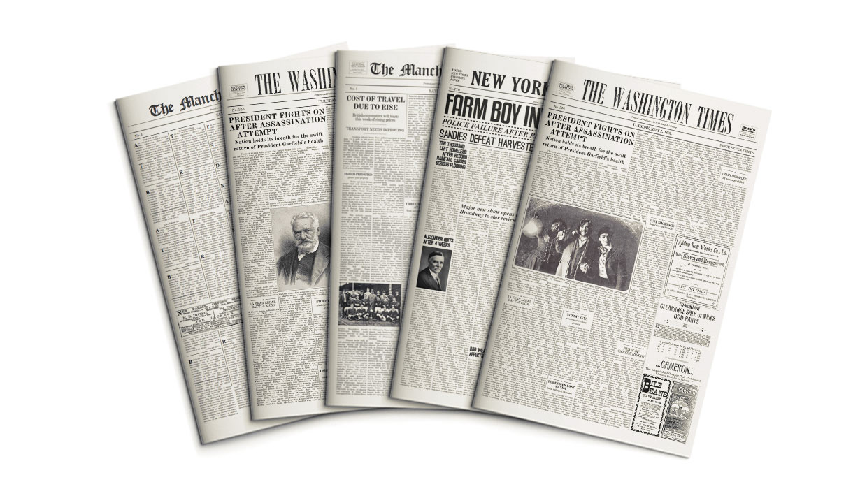Newspapers designed for use in TV & Film