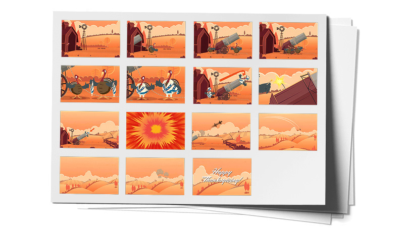 Storyboards for animated backgrounds