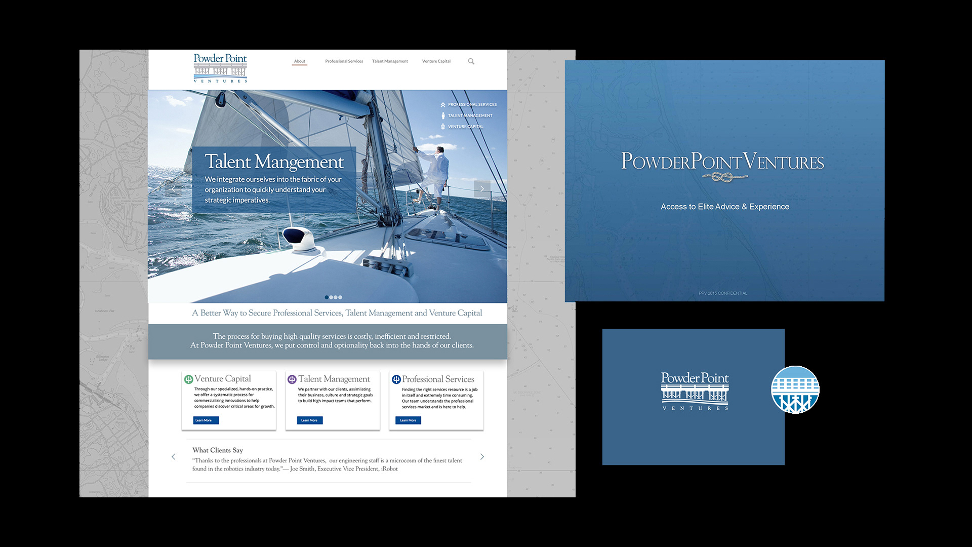 BRANDING FOR WEBSITE, PRESENTATION DECK, COMPANY LOGO