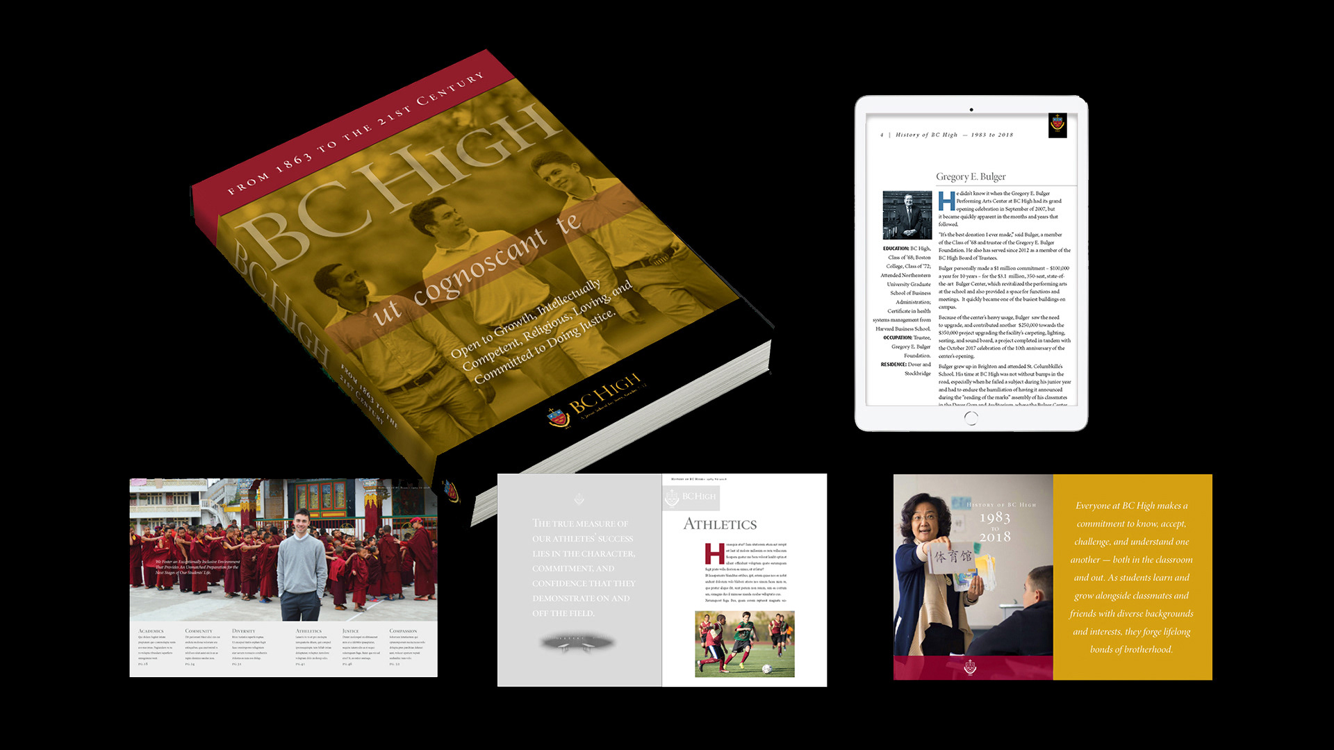 HISTORY OF BOSTON COLLEGE HIGH SCHOOL ALUMNI--BOOK DESIGN