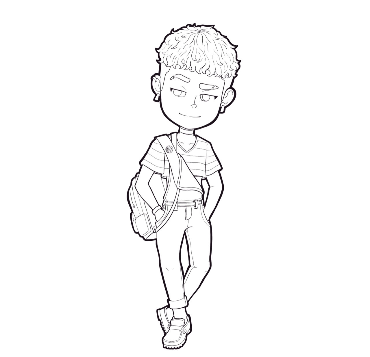 Prontinho, lineart finalizado! Agora... as cores