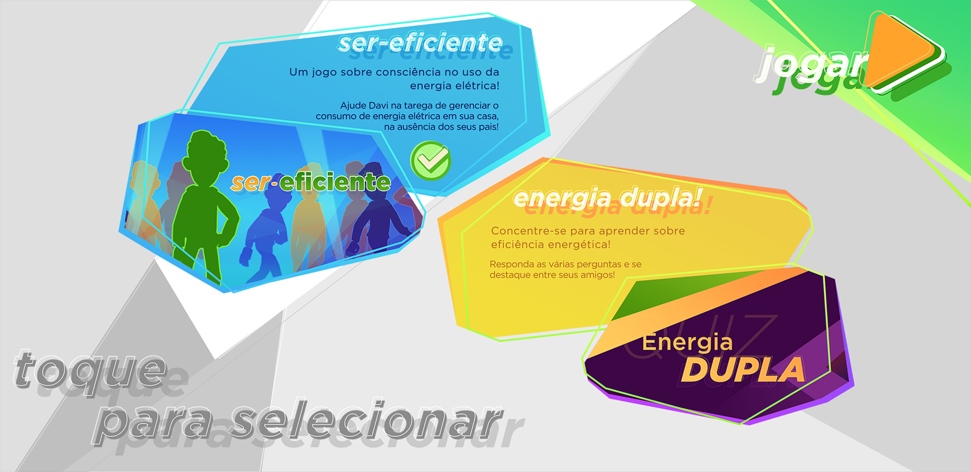 No lançamento para dispositivos móveis, é assim que o jogador escolhe em qual jogo entrará.