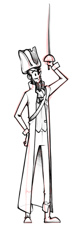 Finalmente, chegamos a um ponto em que o cliente estava satisfeito, uma vez que o personagem se assemelhava mais com o que estava no storyboard.