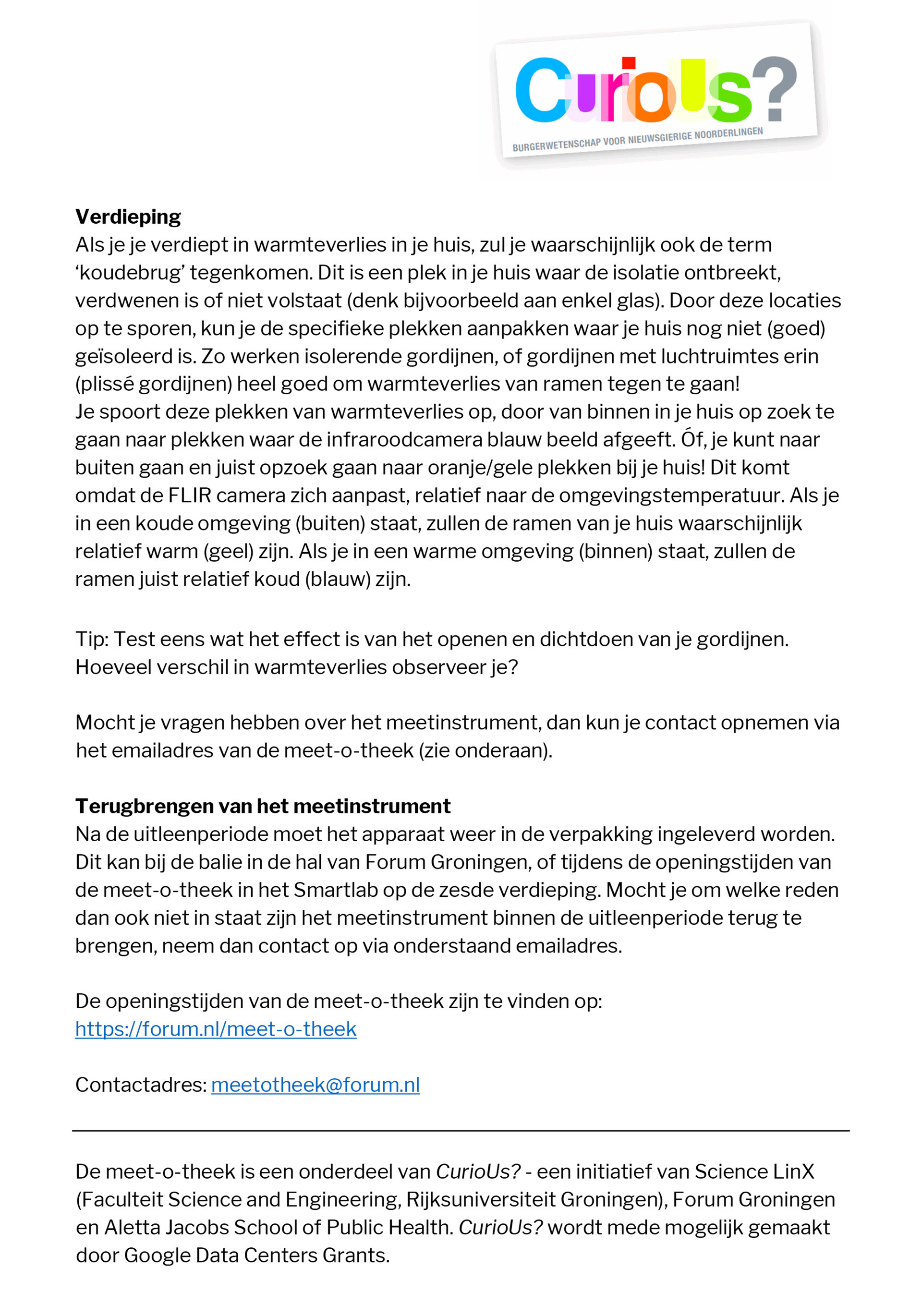 Handleiding FLIR Infrarood camera