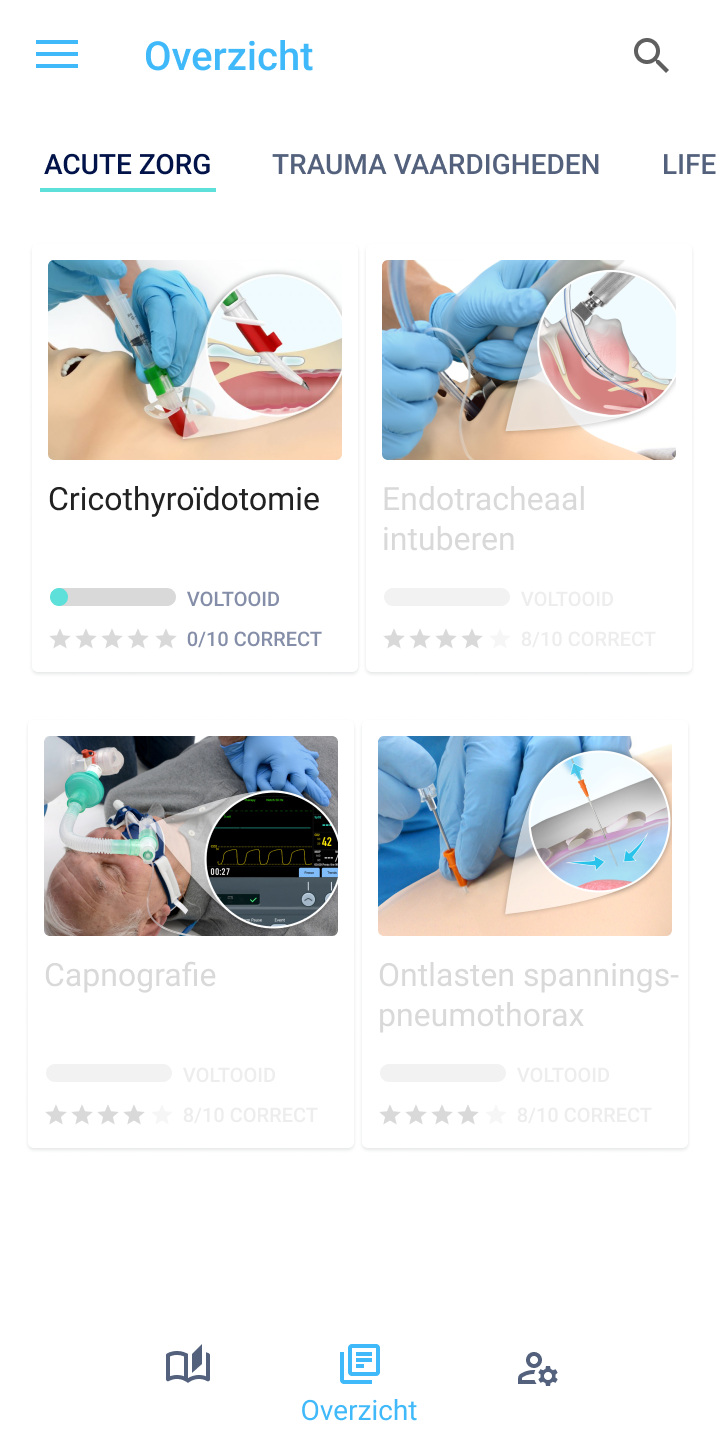Overview page