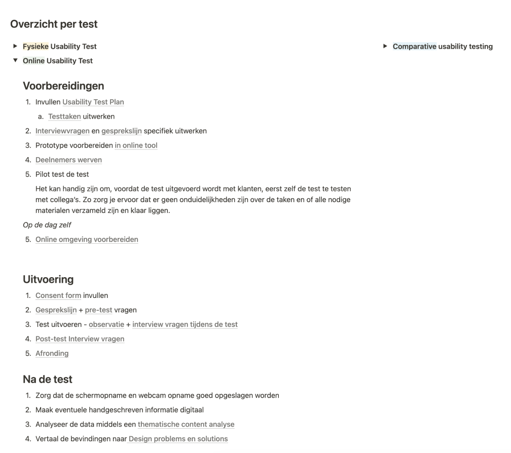 Example online usability test